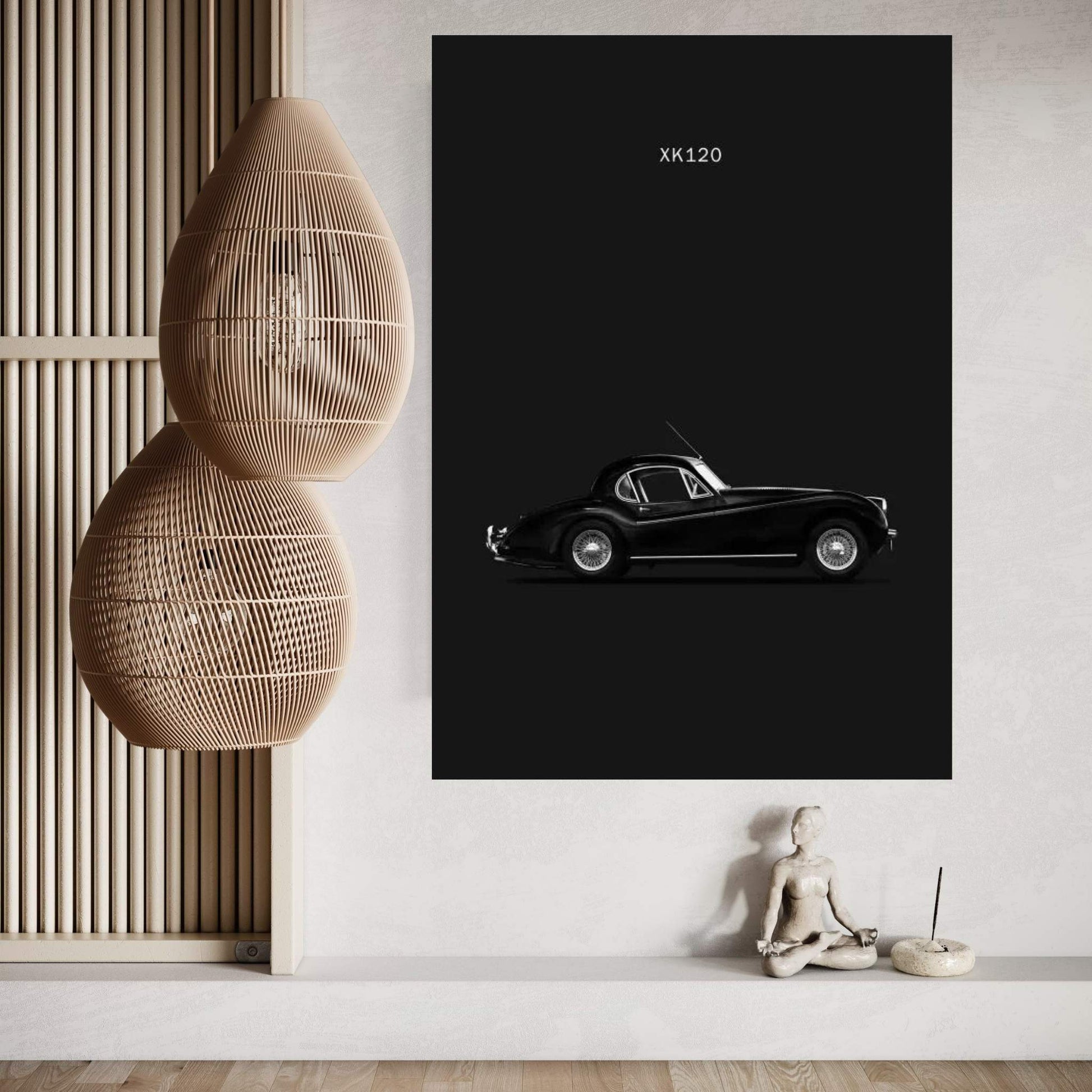 1952 Jaguar XK120 Coupe Canvas Wall Art - Y Canvas