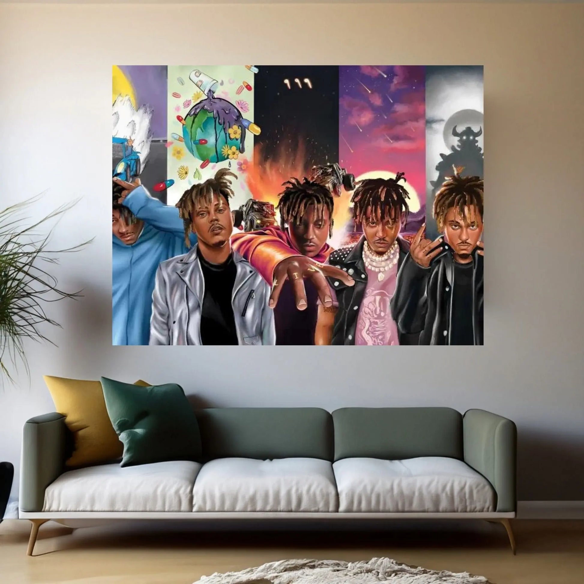 Evolution Of Juice Wrld Canvas Wall Art - Y Canvas