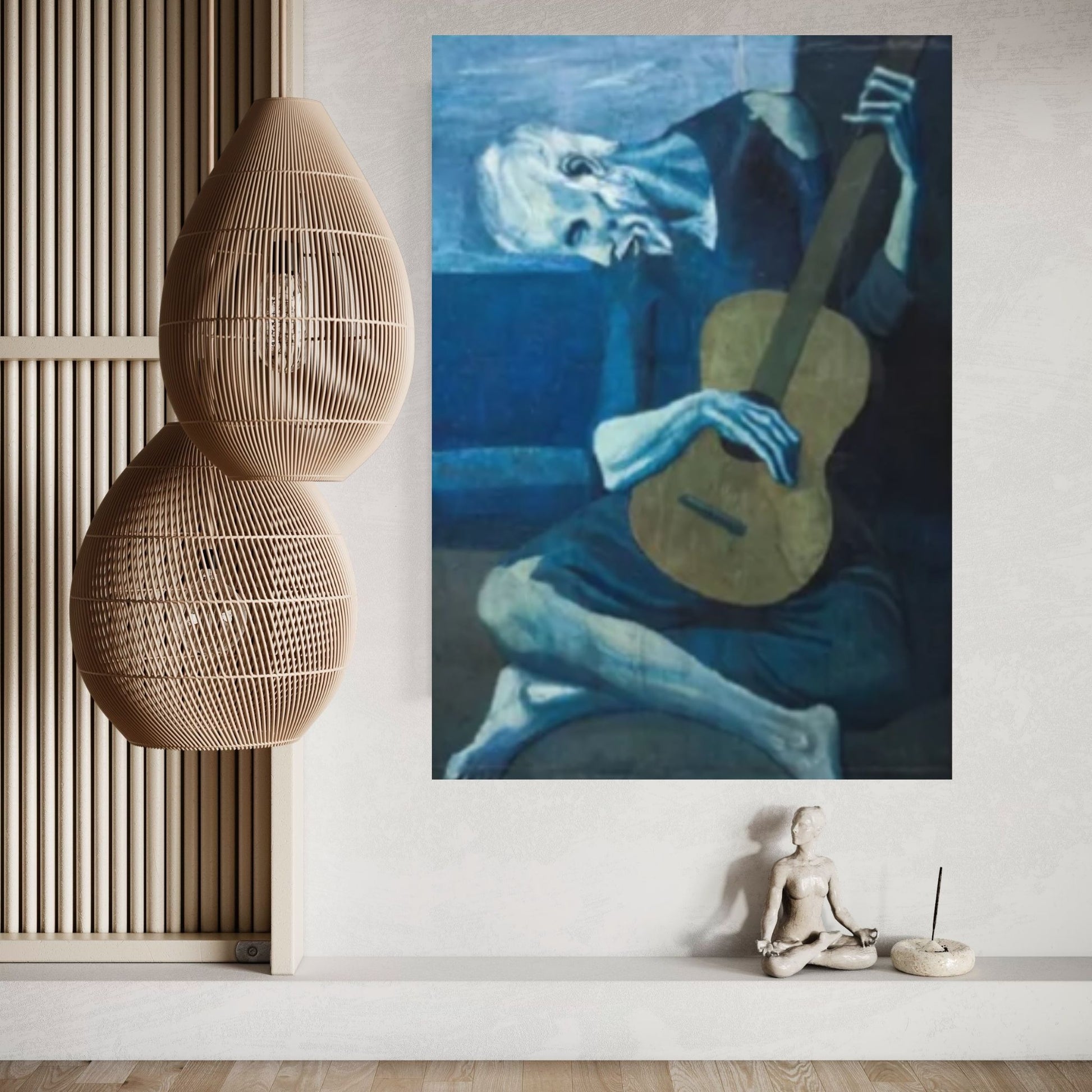 Pablo Picasso Canvas Art, The Old Guitarist Exhibition Canvas Wall Art, Pablo Picasso Print - Y Canvas