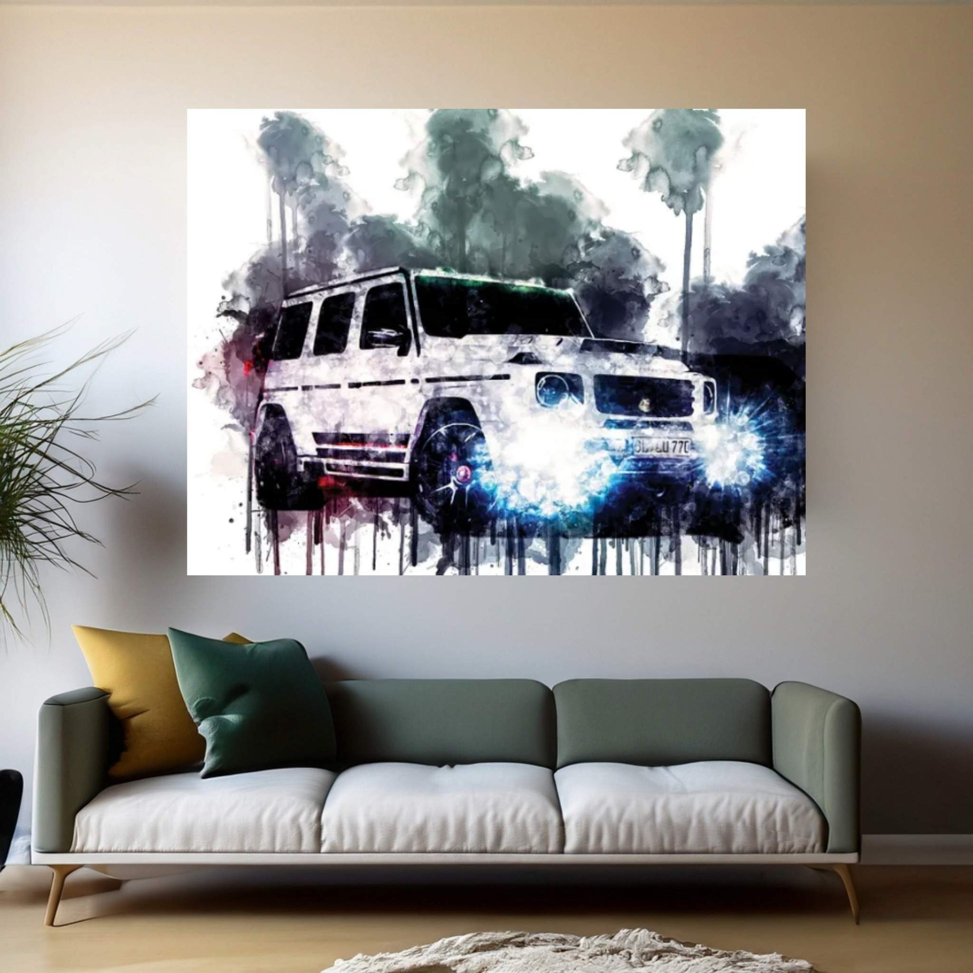 Car 2019 Mercedes AMG G63 Canvas Wall Art - Y Canvas