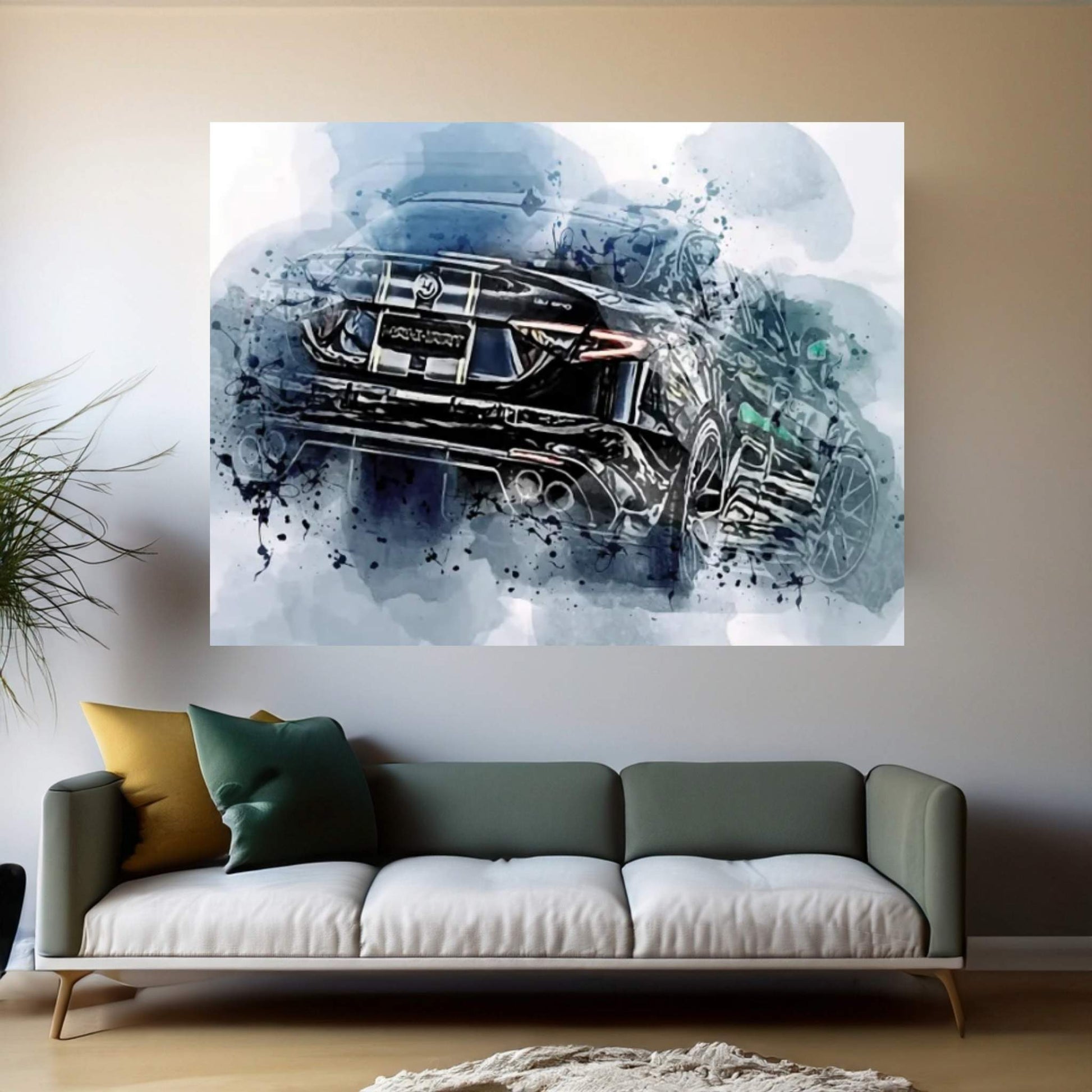 2021 Manhart Qv600 Alfa Romeo Giulia Exterior Black Sedan Canvas Wall Art - Y Canvas