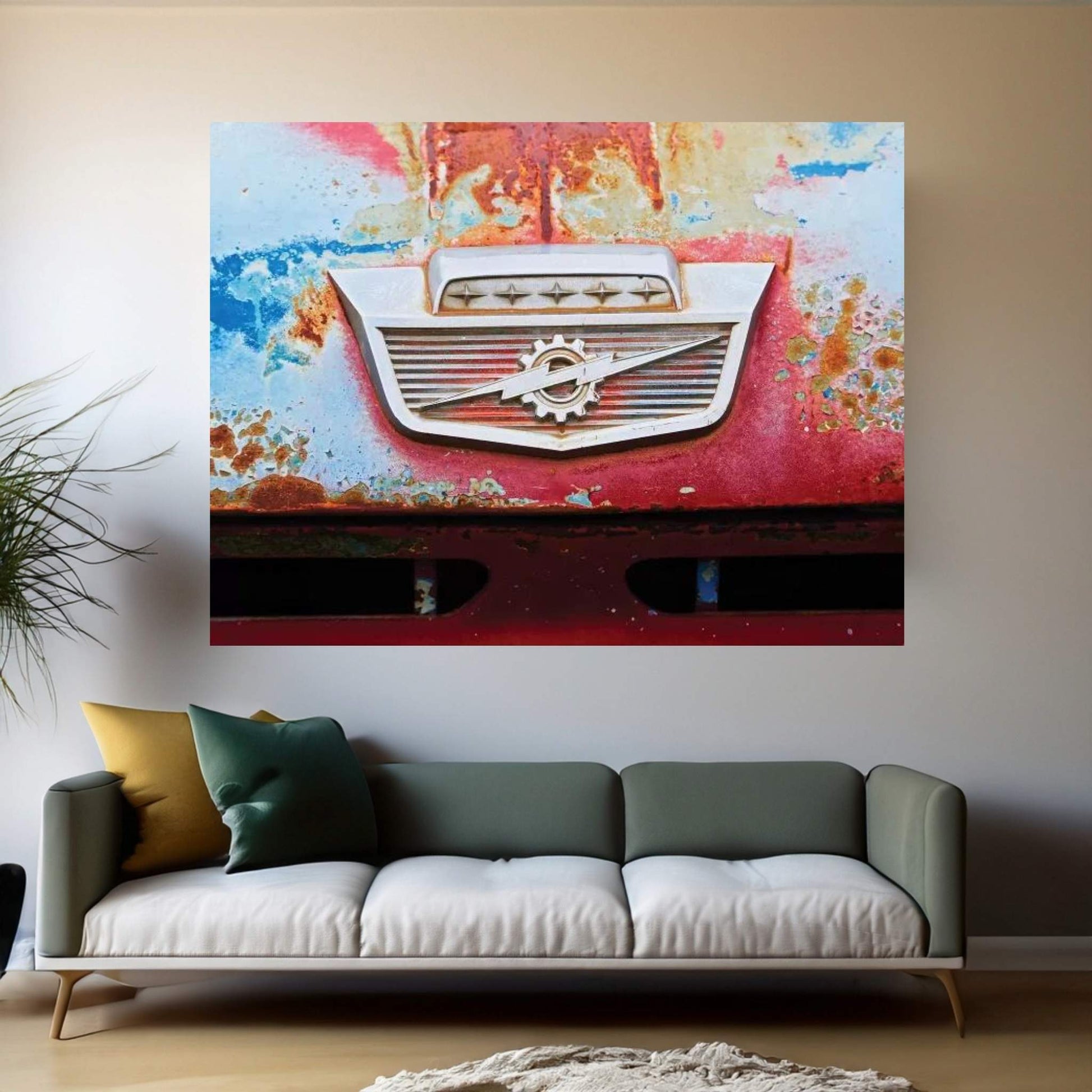 Lighten Bolt Grill Canvas Wall Art - Y Canvas