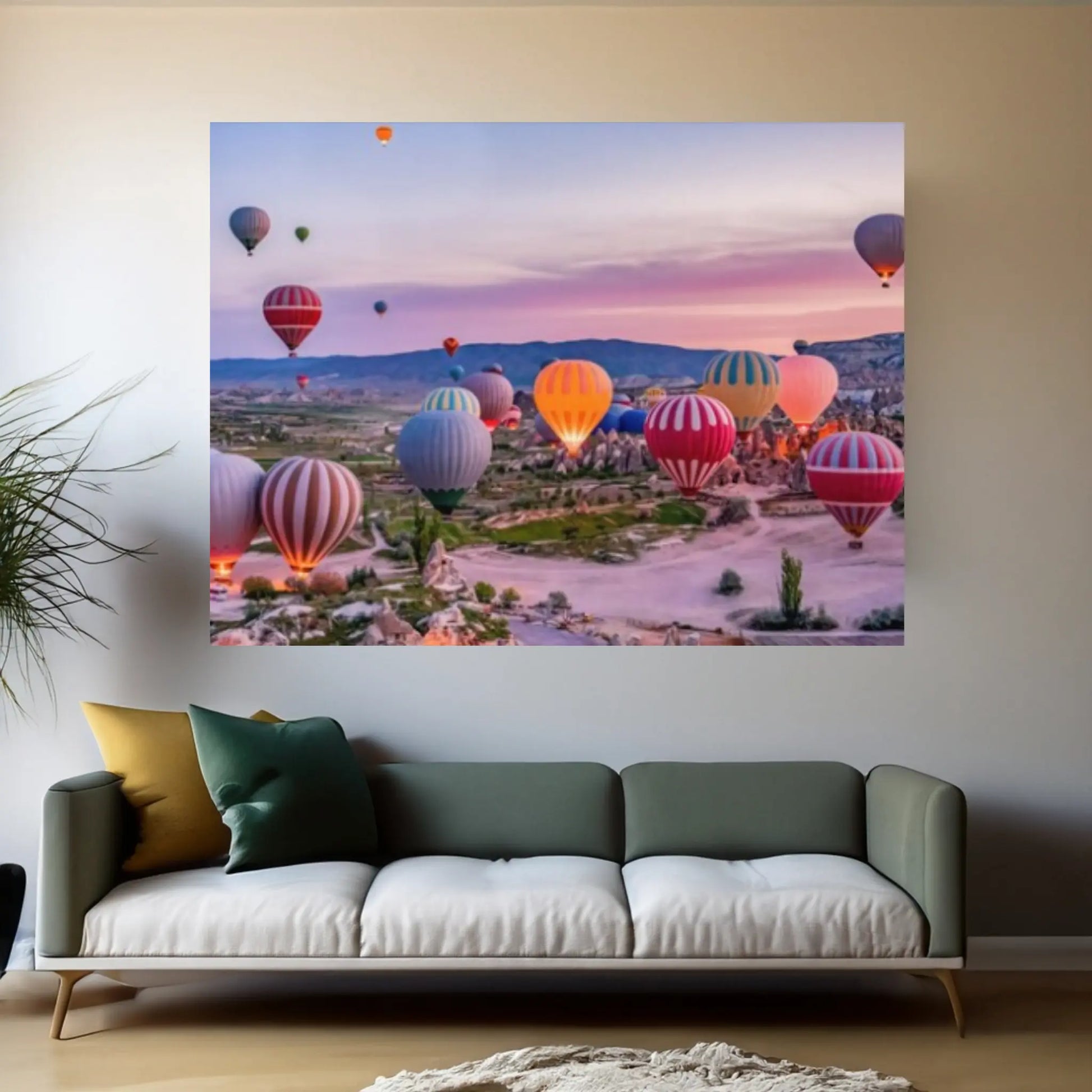 Cappadocia Landscape, Air Balloon Canvas, Landscape Canvas Wall Art Printing Wall Art print Canvas Wall Art Poster - Y Canvas