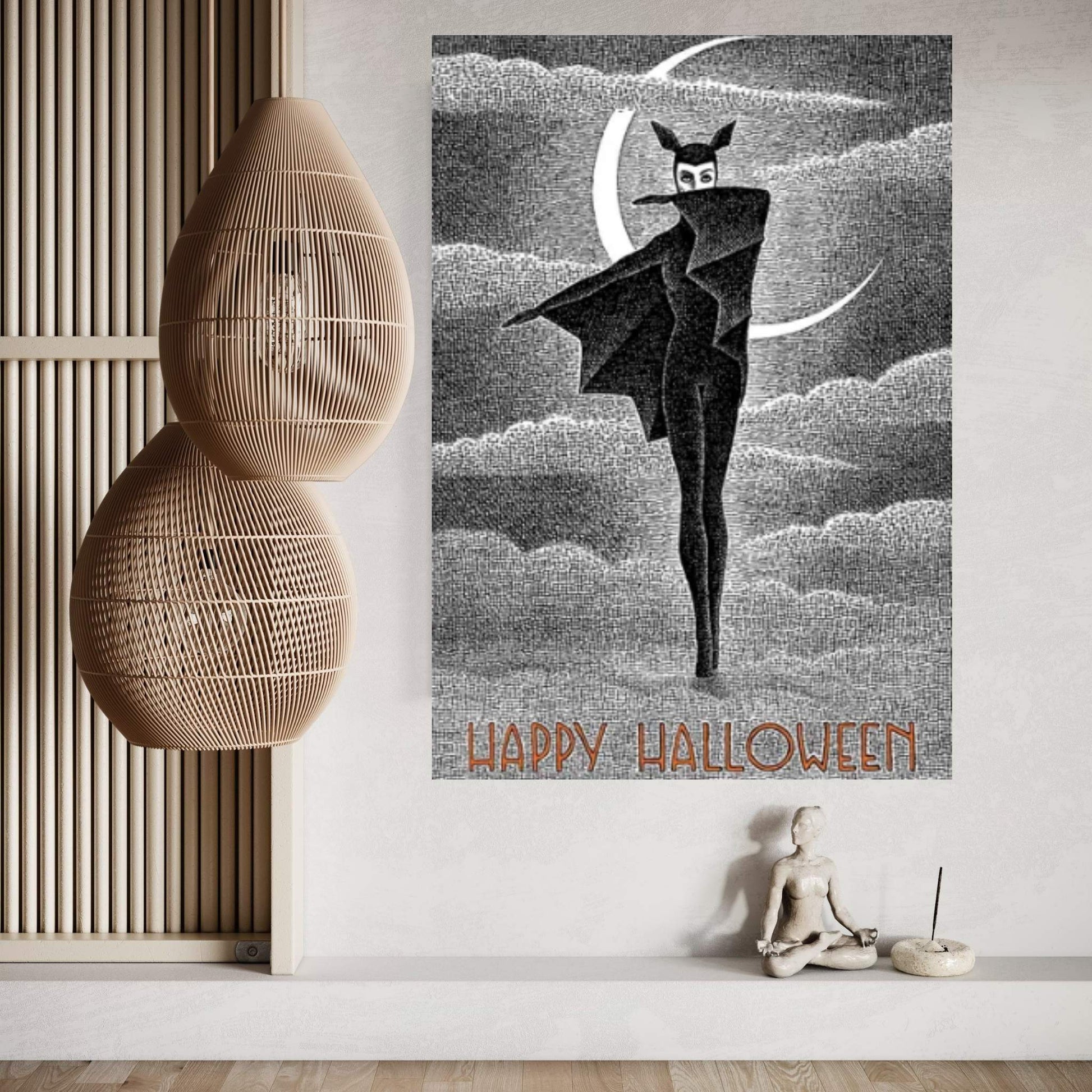 Bat-Girl Canvas Wall Art - Y Canvas