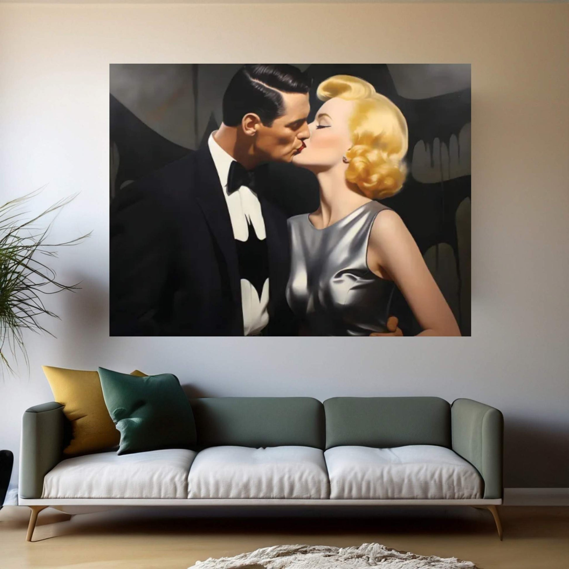 Marilyn And Batman Canvas Wall Art - Y Canvas