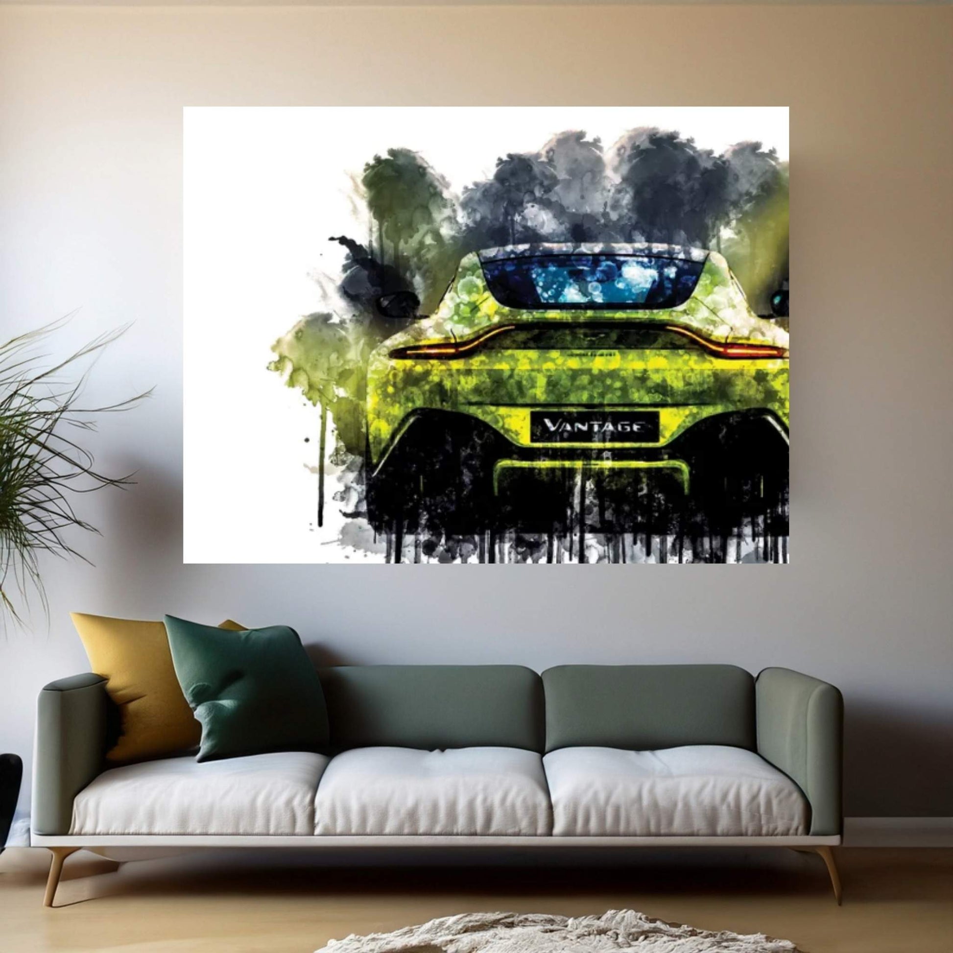 2018 Aston Martin Vantage Vehicle CCCLXIV Canvas Wall Art - Y Canvas