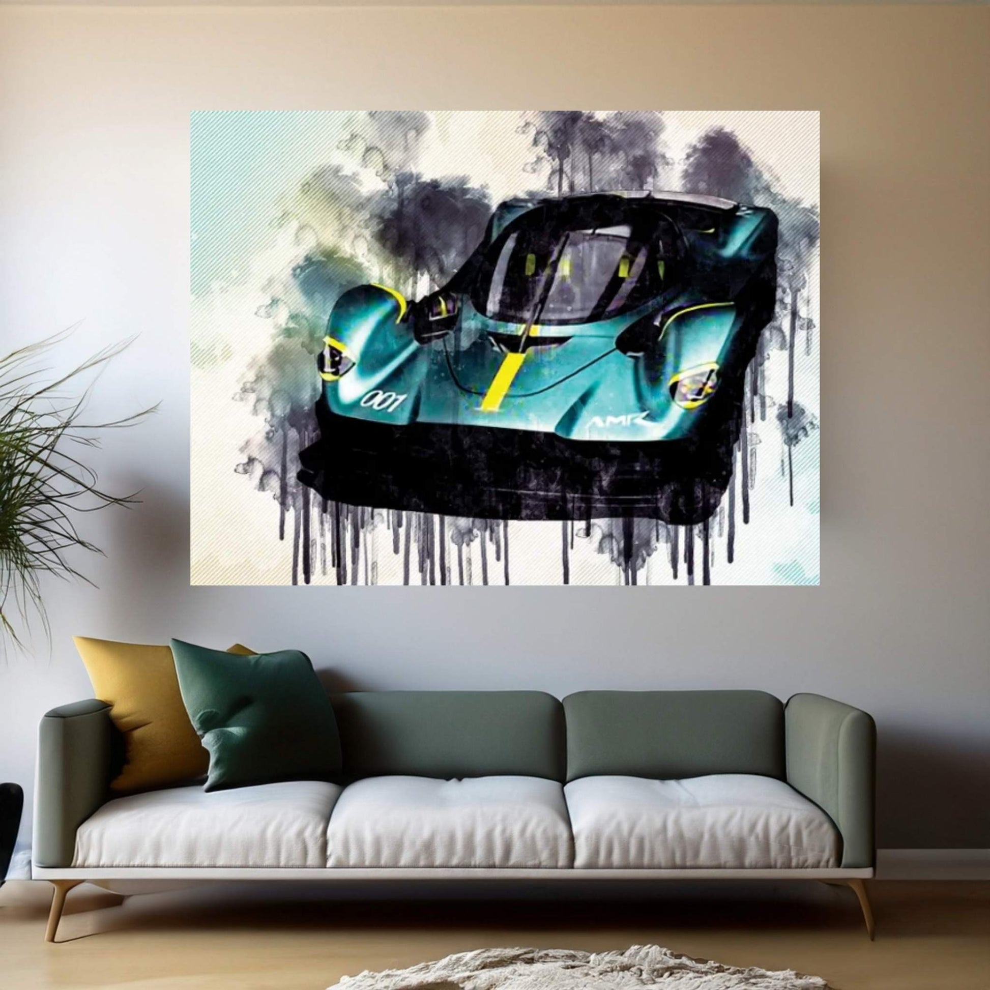 Aston Martin Valkyrie 2019 Hypercar Canvas Wall Art - Y Canvas