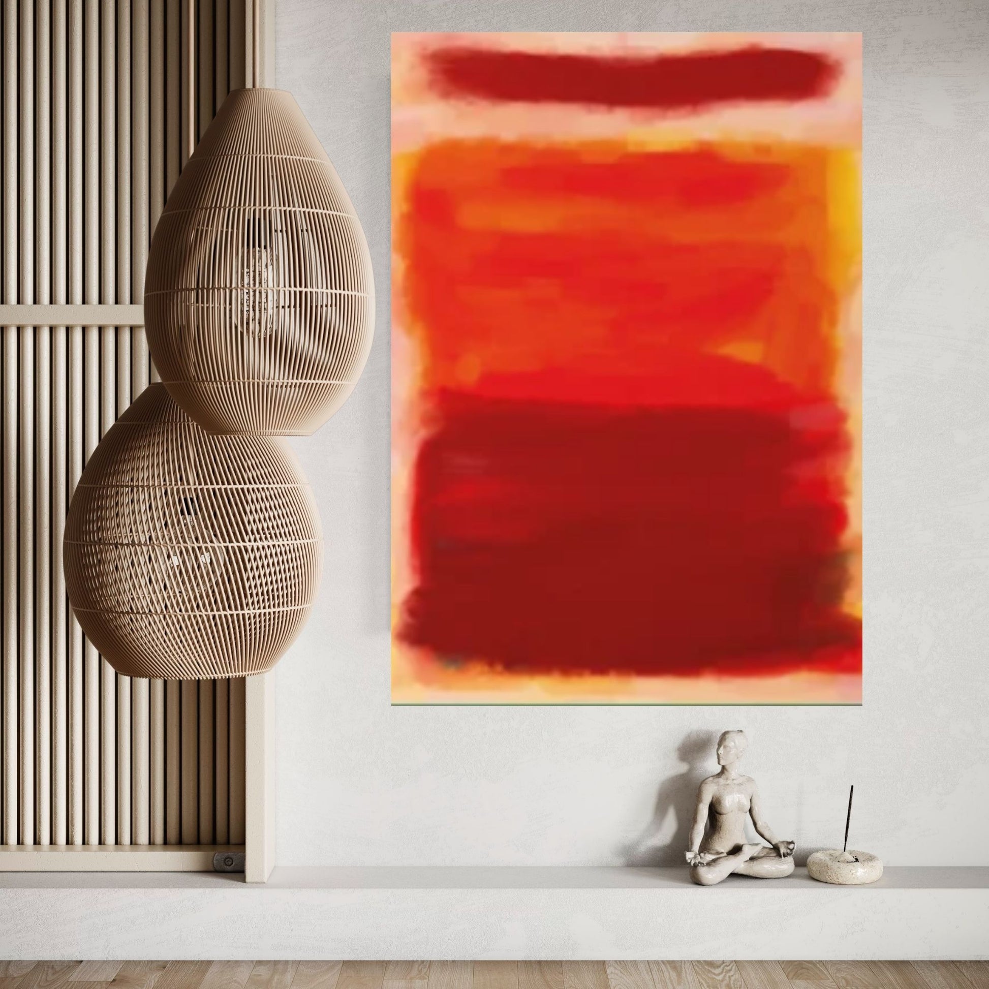 Mark Rothko Exhibition Canvas Wall Art Poster, Red Vintage Exhibition - Y Canvas