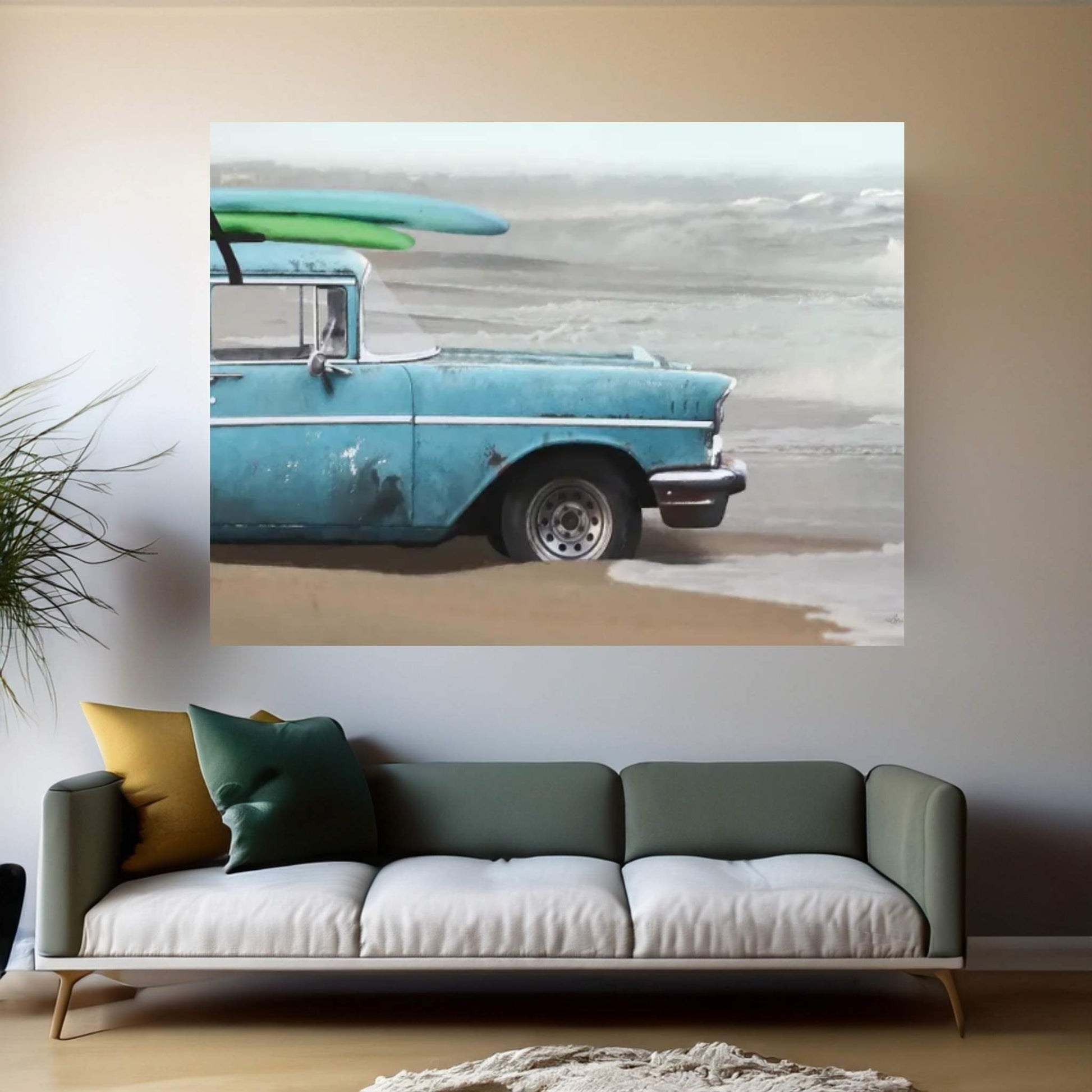 My Wave Is Waiting Canvas Wall Art - Y Canvas