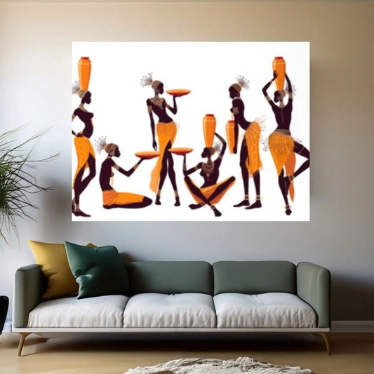 African Woman Art, African Woman Canvas, Wall Art Pictures, African Art - Y Canvas