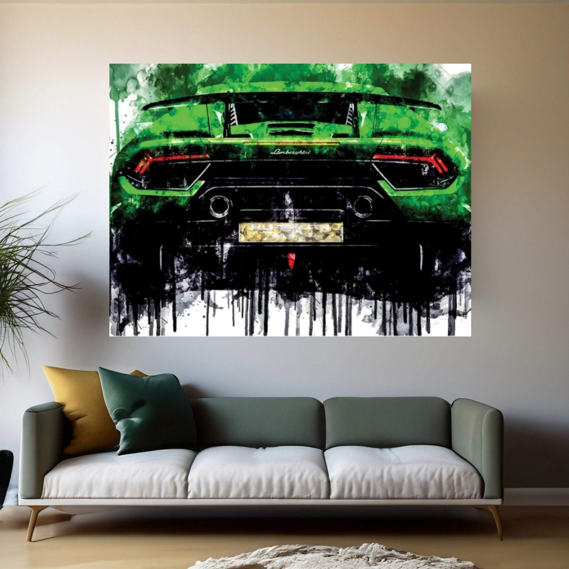 2017 Lamborghini Huracan Vehicle CXXVIII Canvas Wall Art - Y Canvas