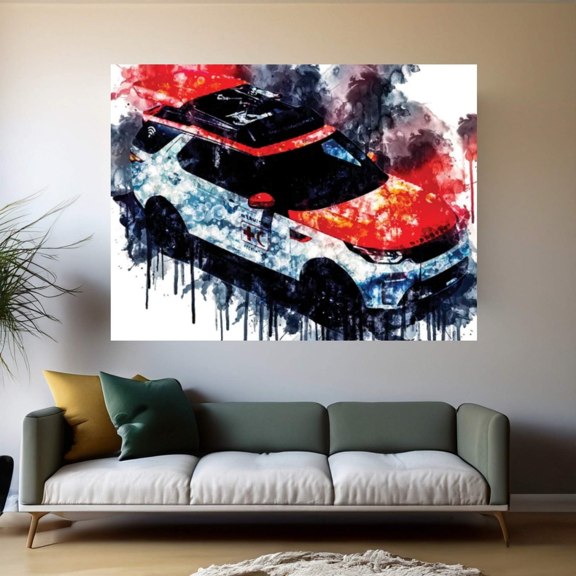 2017 Land Rover Discovery Hero Vehicle CXXX Canvas Wall Art - Y Canvas