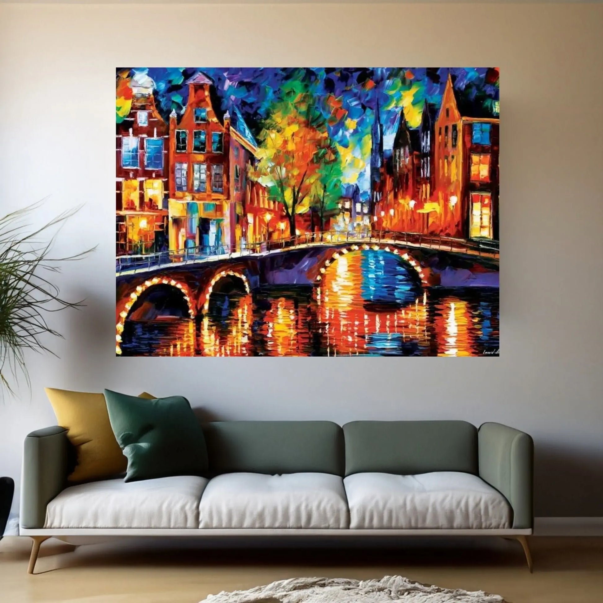 The Bridges Of Amsterdam Canvas Wall Art - Y Canvas