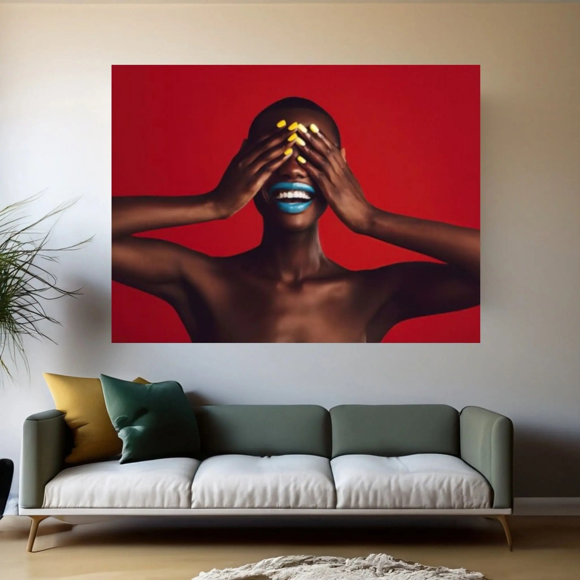 Black American Afro African Nude Woman Indian Oil Painting on Canvas Posters and Prints Scandinavian Wall Art - Y Canvas