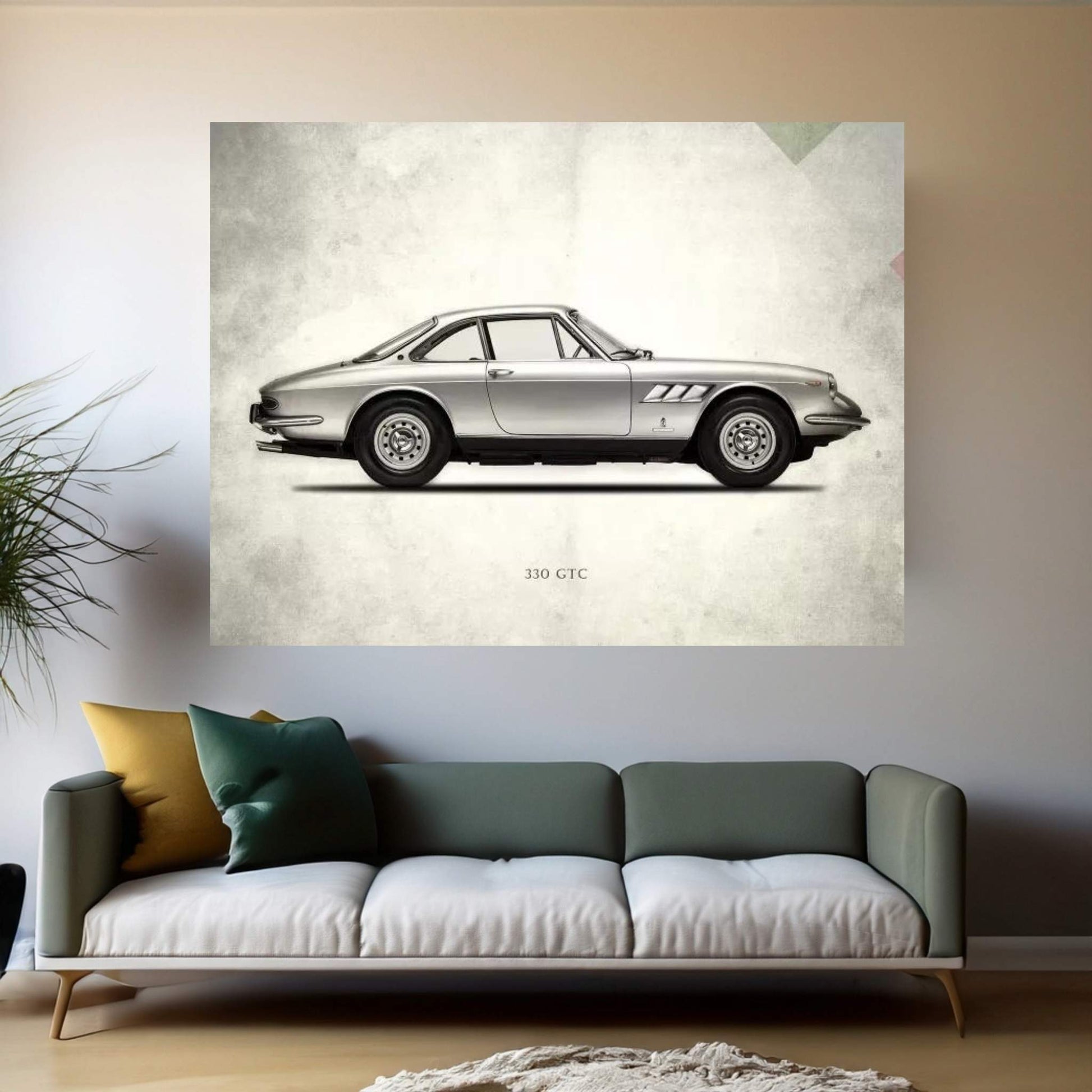 1968 Ferrari 330 GTC Canvas Wall Art - Y Canvas