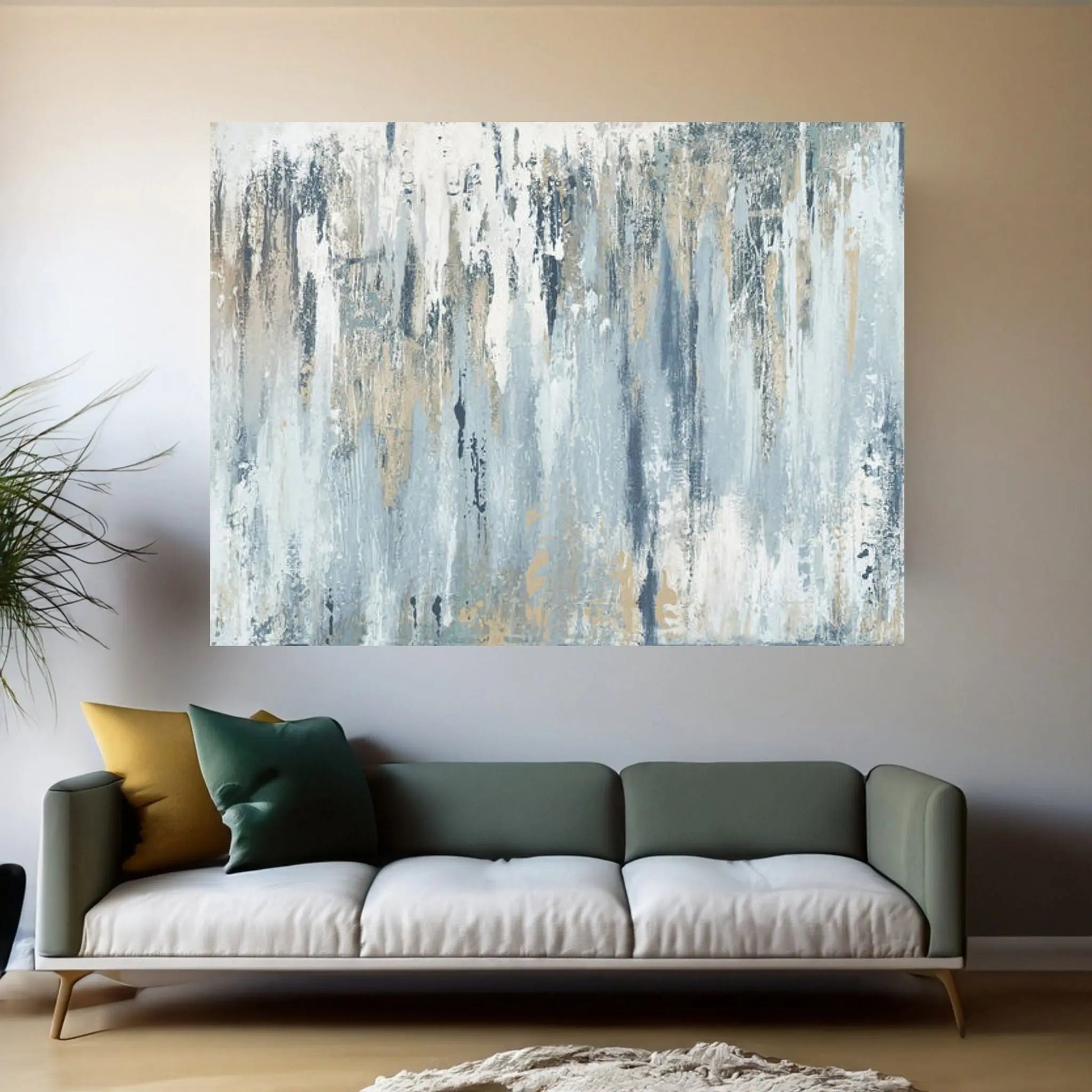 Blue Illusion Canvas Wall Art - Y Canvas