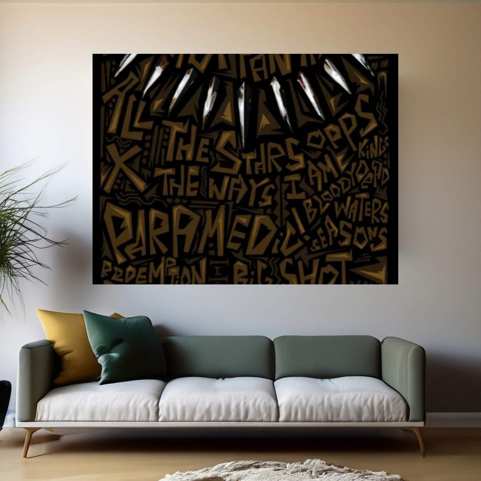 Black Panther Canvas Wall Art - Y Canvas