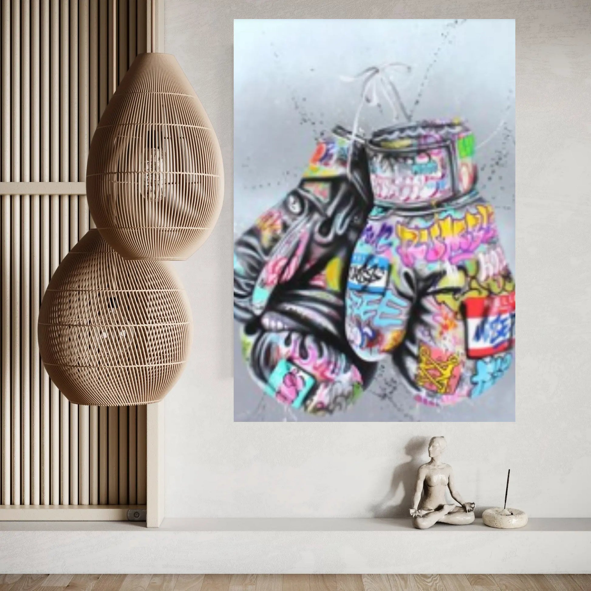 Street Graffiti Boxing Gloves Canvas Wall Art Print Painting Posters And Prints Picture Wall Art Banksy Wall Art - Y Canvas