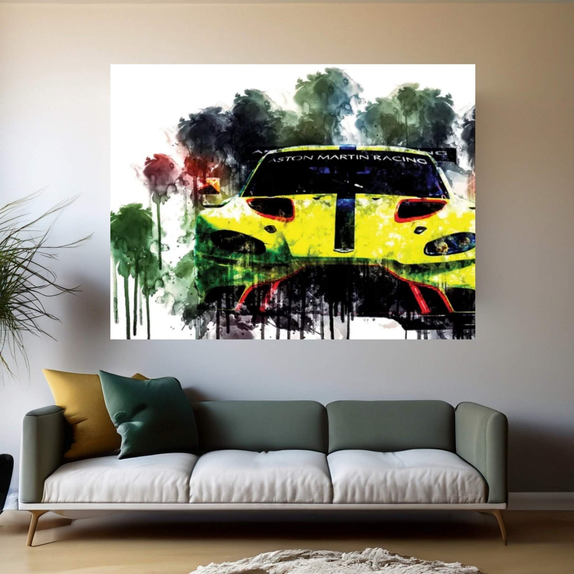 2018 Aston Martin Vantage GTE Canvas Wall Art - Y Canvas