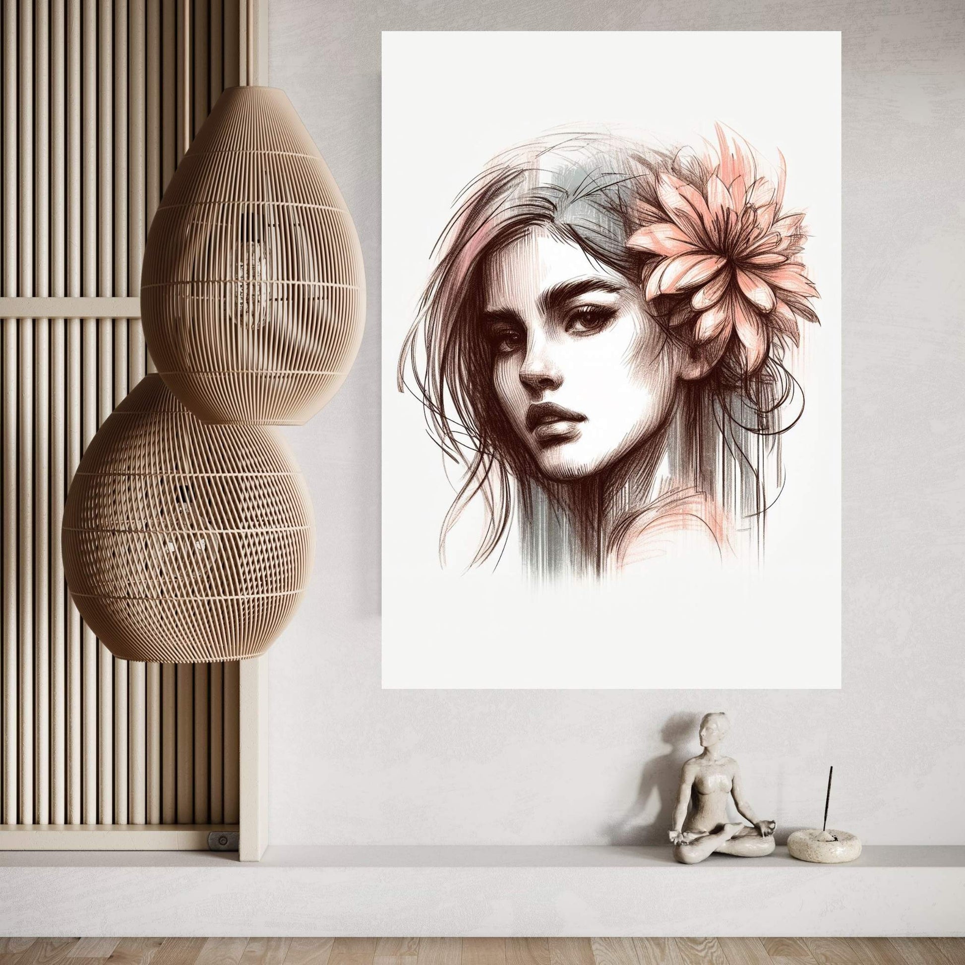 Woman Portrait Canvas Wall Art Print - Y Canvas