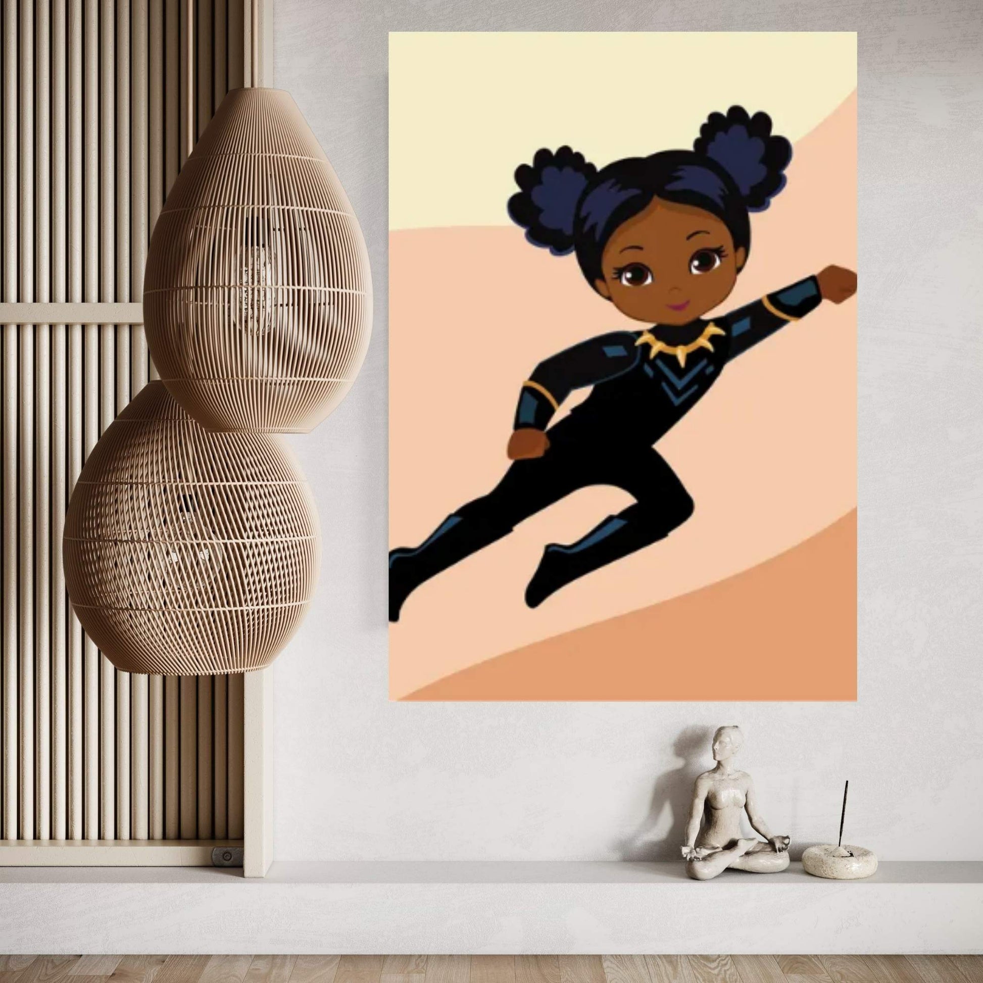 Black Panther Baby Canvas Wall Art - Y Canvas