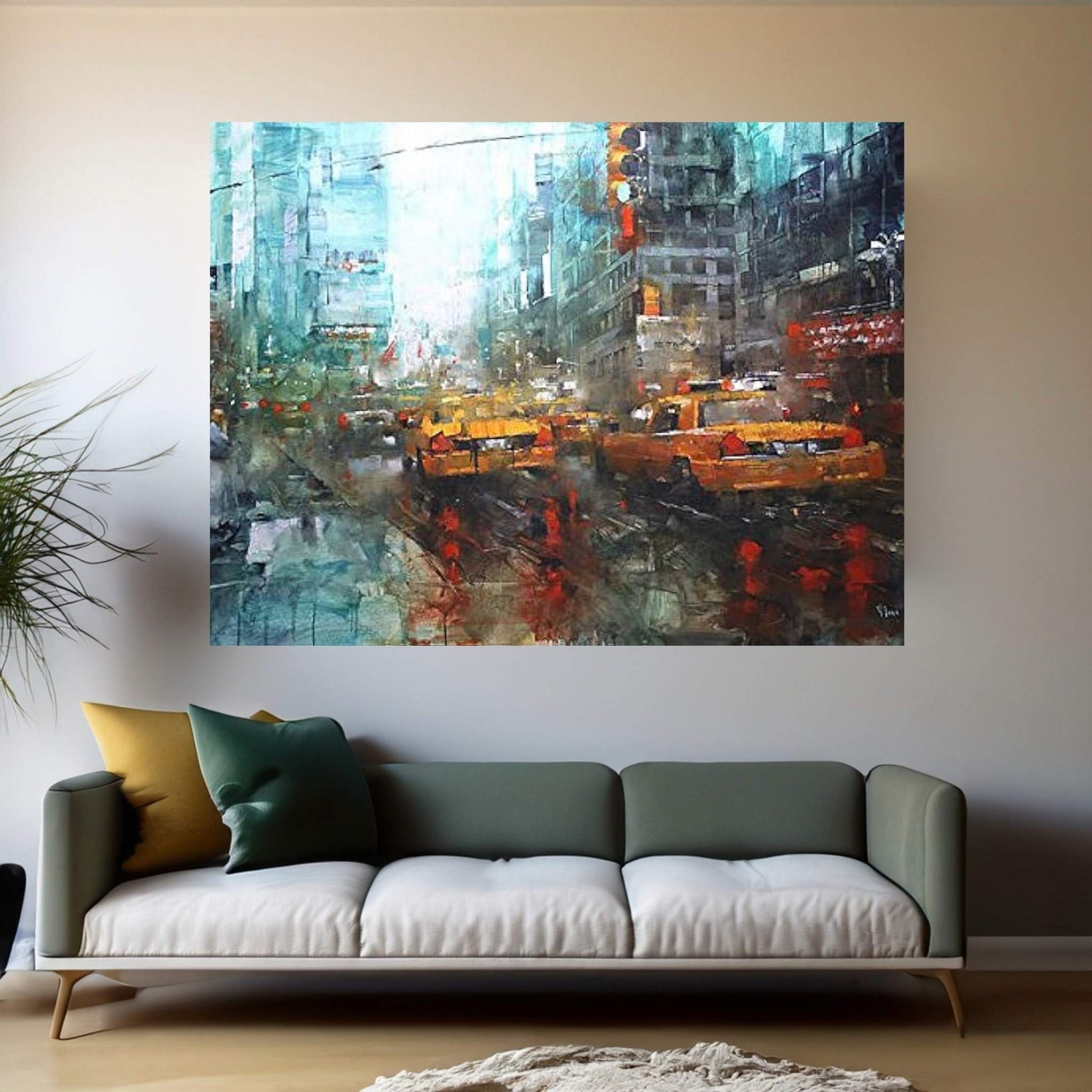 Times Square Reflections Canvas Wall Art - Y Canvas