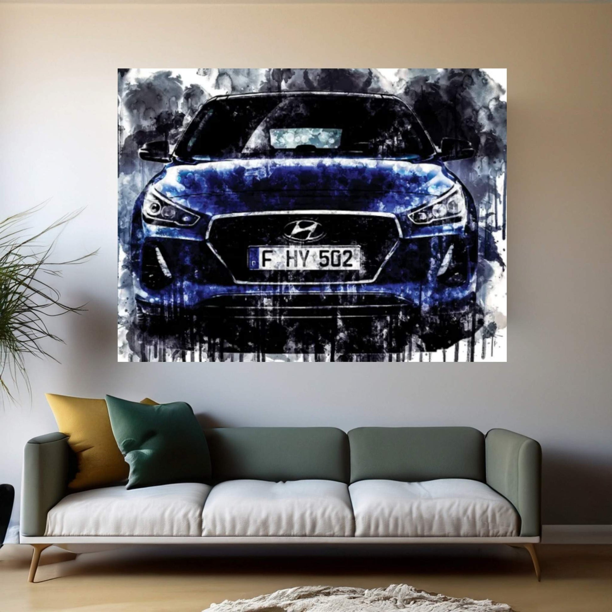 2017 Hyundai New Generation i30 Vehicle XCIX Canvas Wall Art - Y Canvas