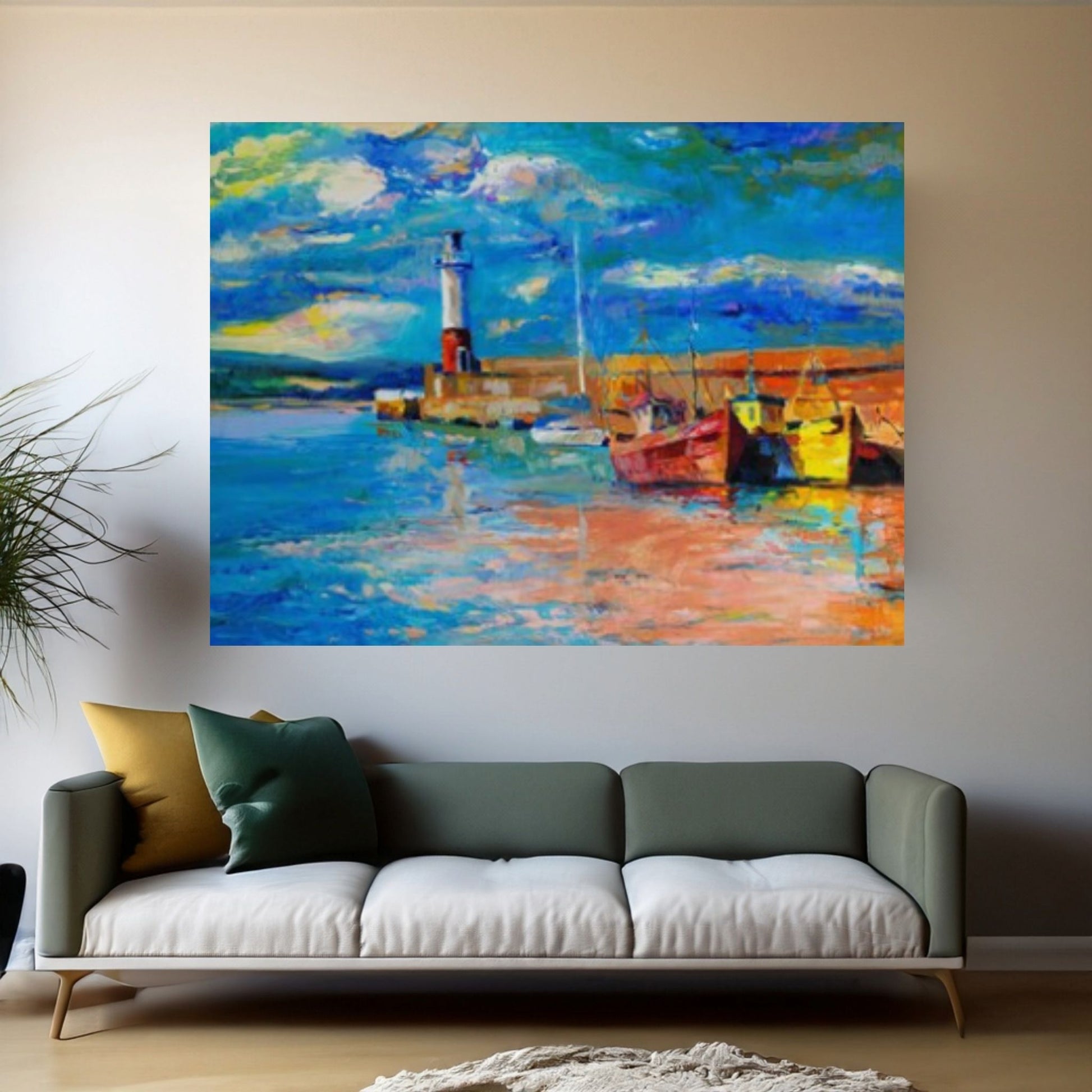 Seascape Wall Art Decor, Ship Ocean Painting, Ship Oil Painting, Ocean Decor, Sailing Ship Canvas Art - Y Canvas