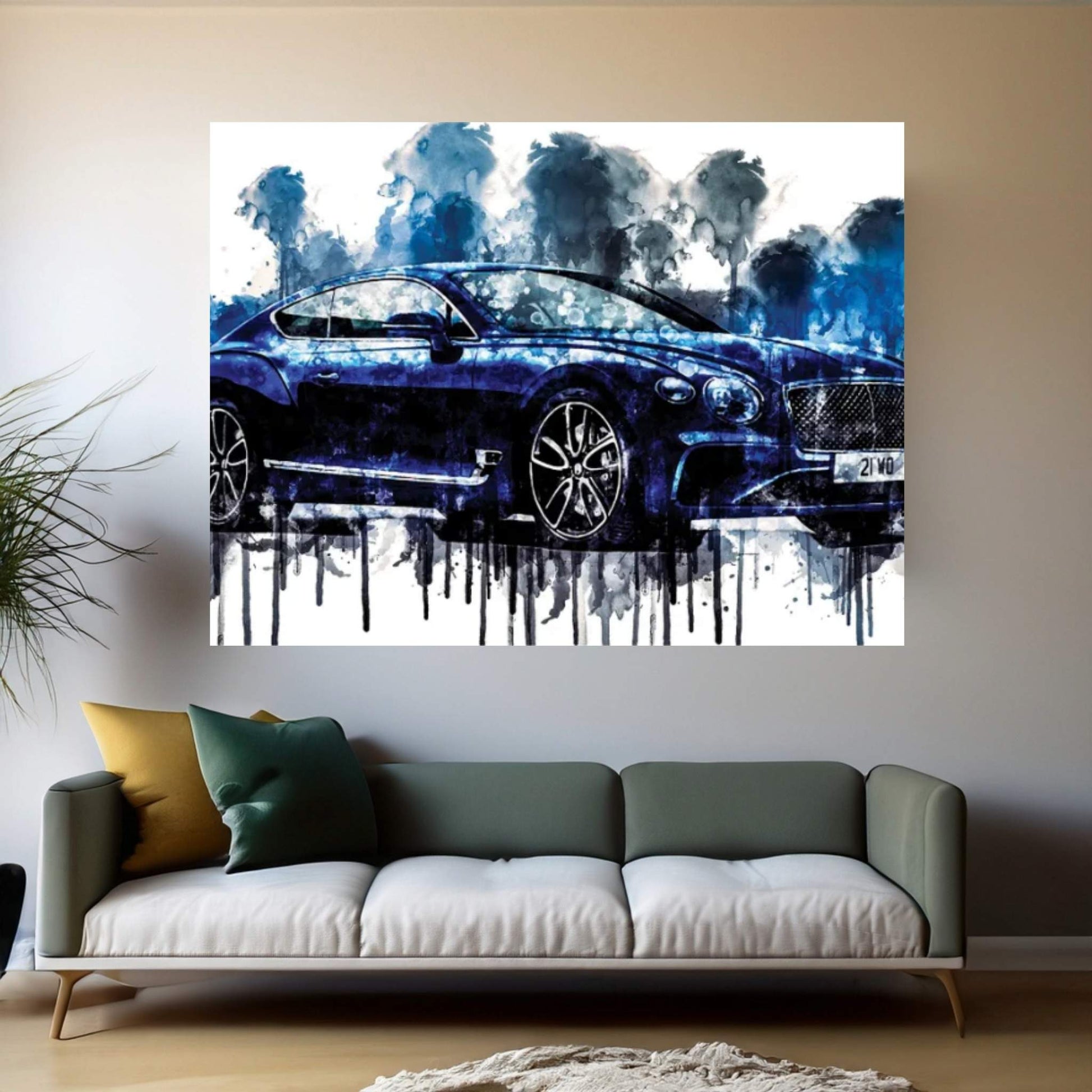 2017 Bentley Continental GT Canvas Wall Art - Y Canvas