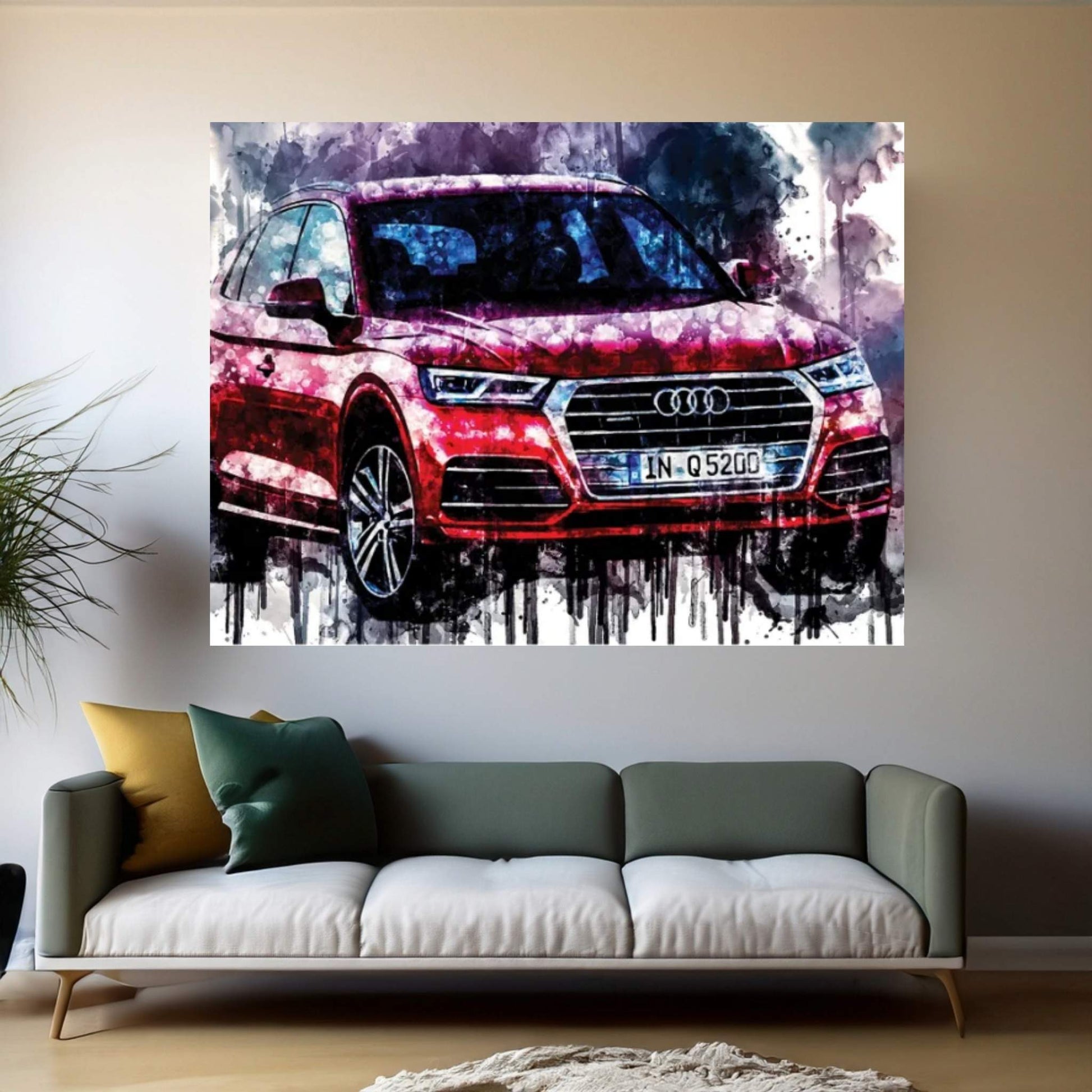 Car 2017 Audi Q5 Canvas Wall Art - Y Canvas