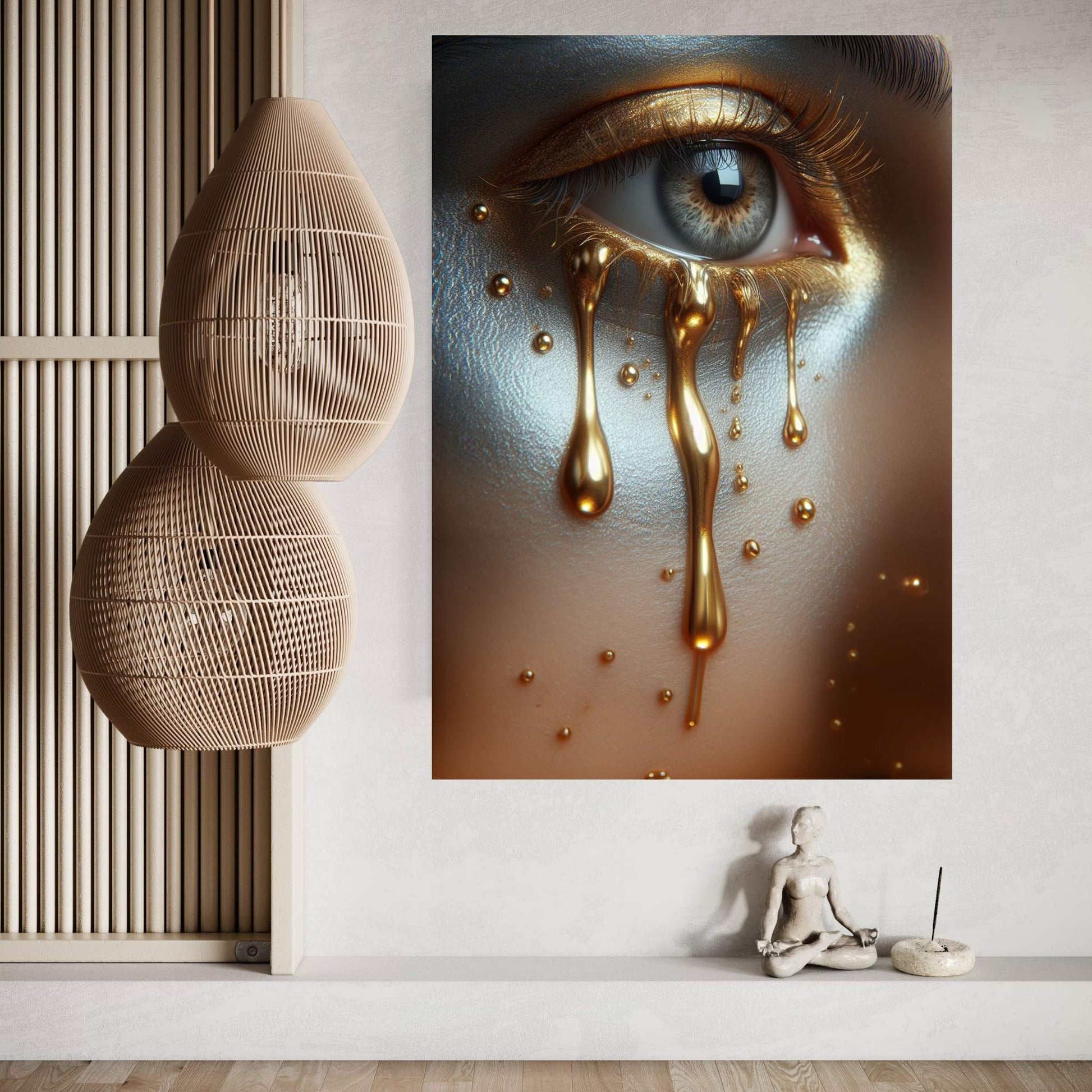 The Golden Tears Gustav Klimt Modern Abstract Reproduction Canvas Wall Art - Y Canvas