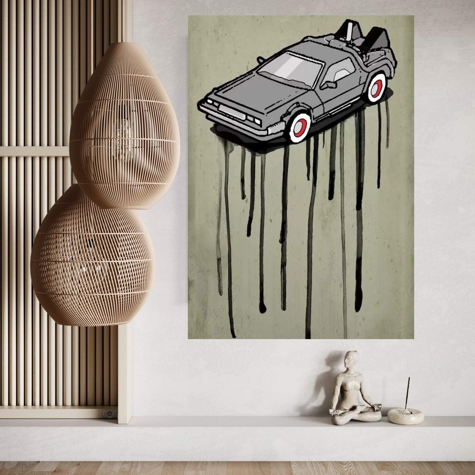 DeLorean Canvas Wall Art - Y Canvas