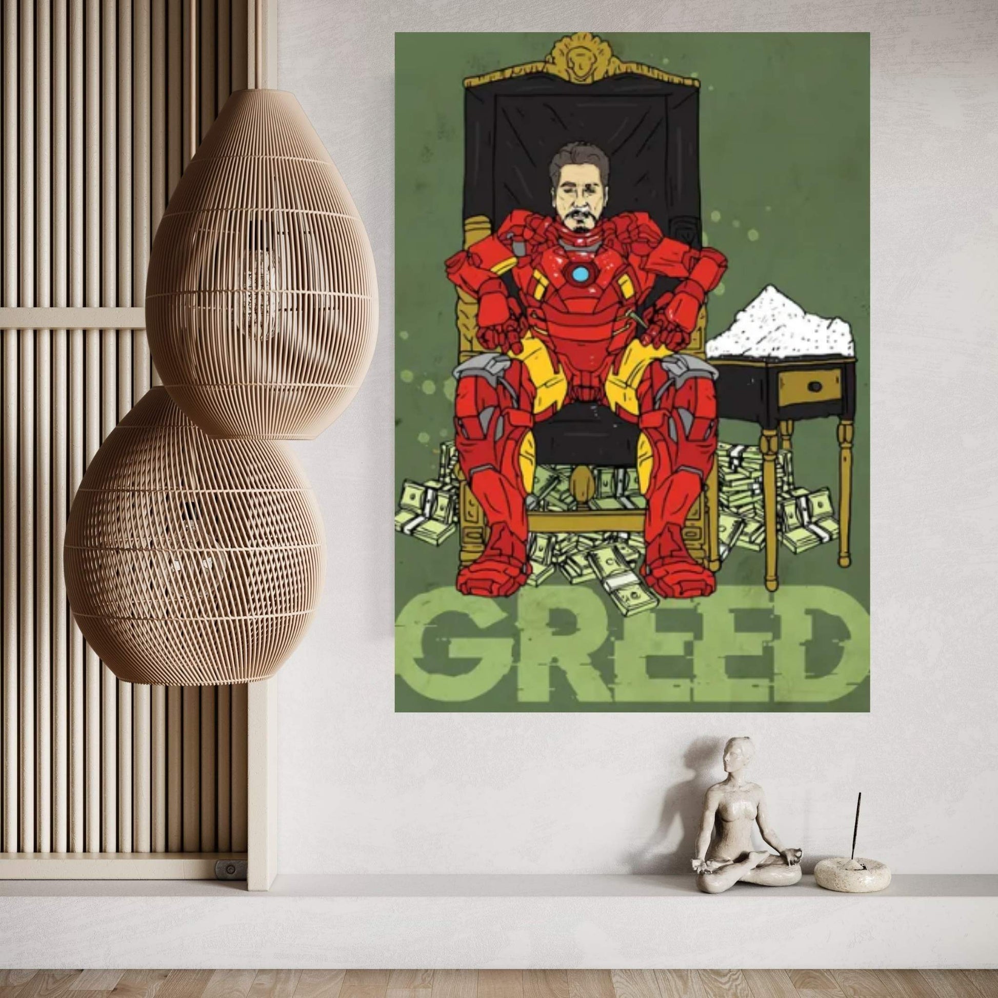 Greed Canvas Wall Art - Y Canvas