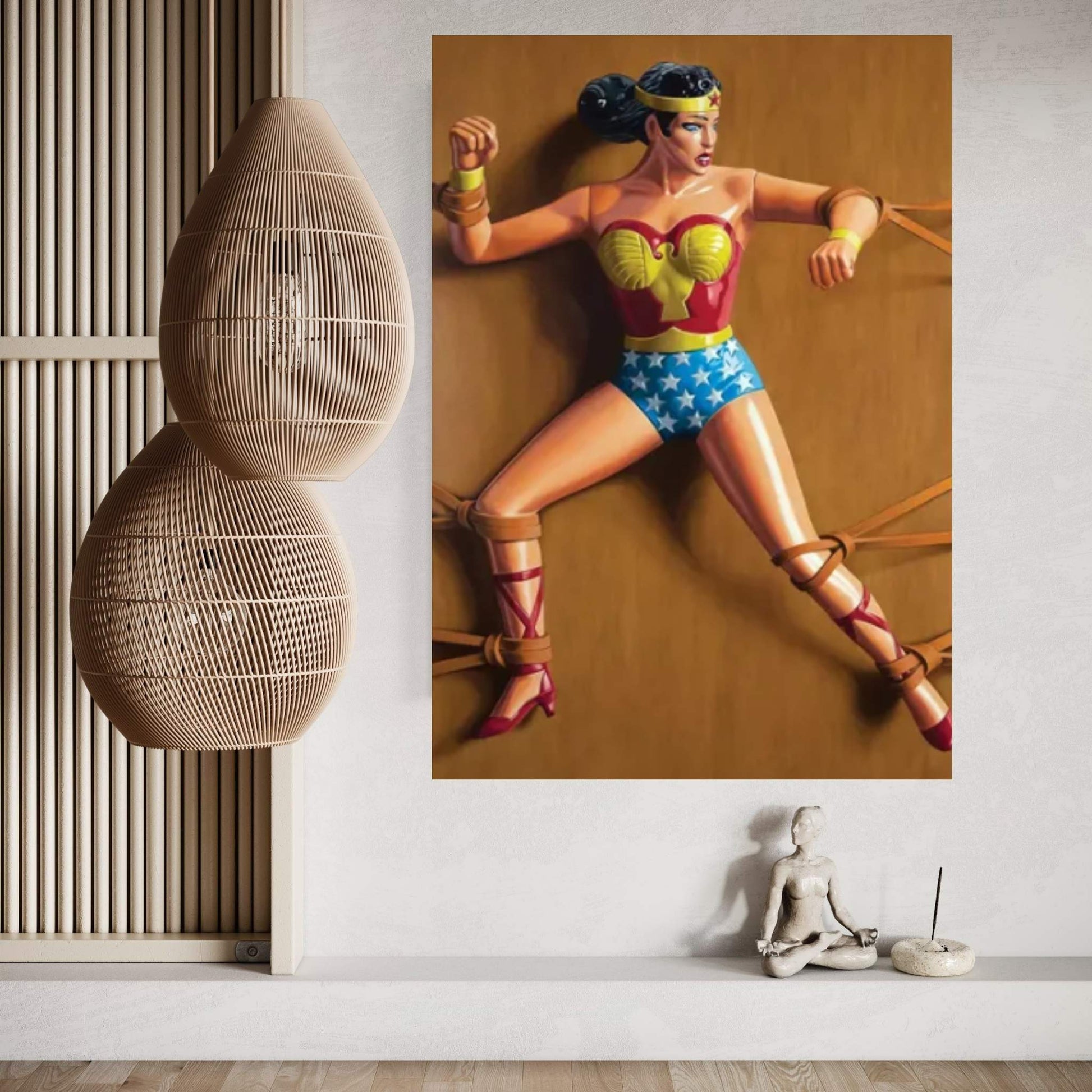 Trapped Wonder Woman Canvas Wall Art - Y Canvas