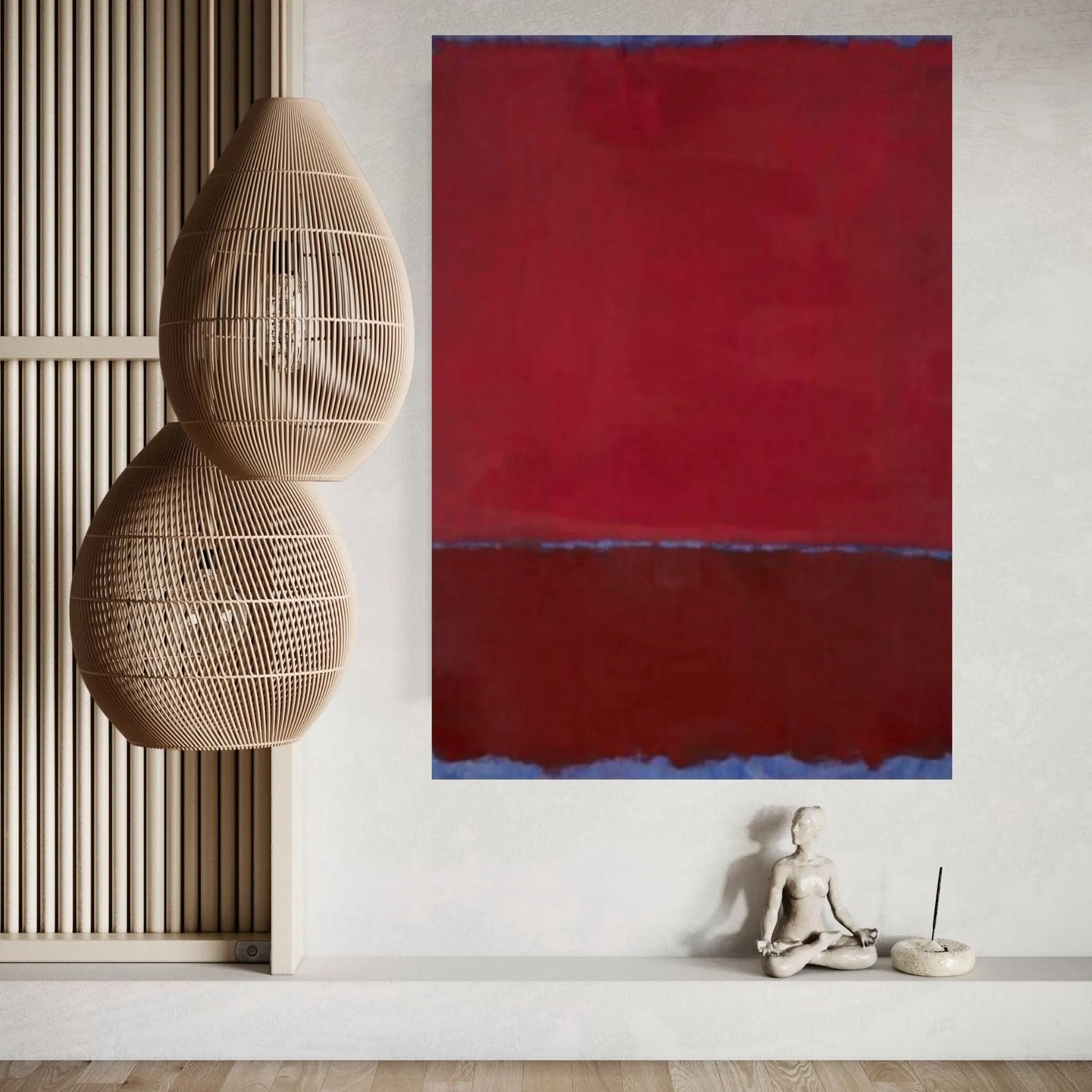 Mark Rothko Print Exhibition Canvas Wall Art,Red Exhibition Mark Rothko Art - Y Canvas