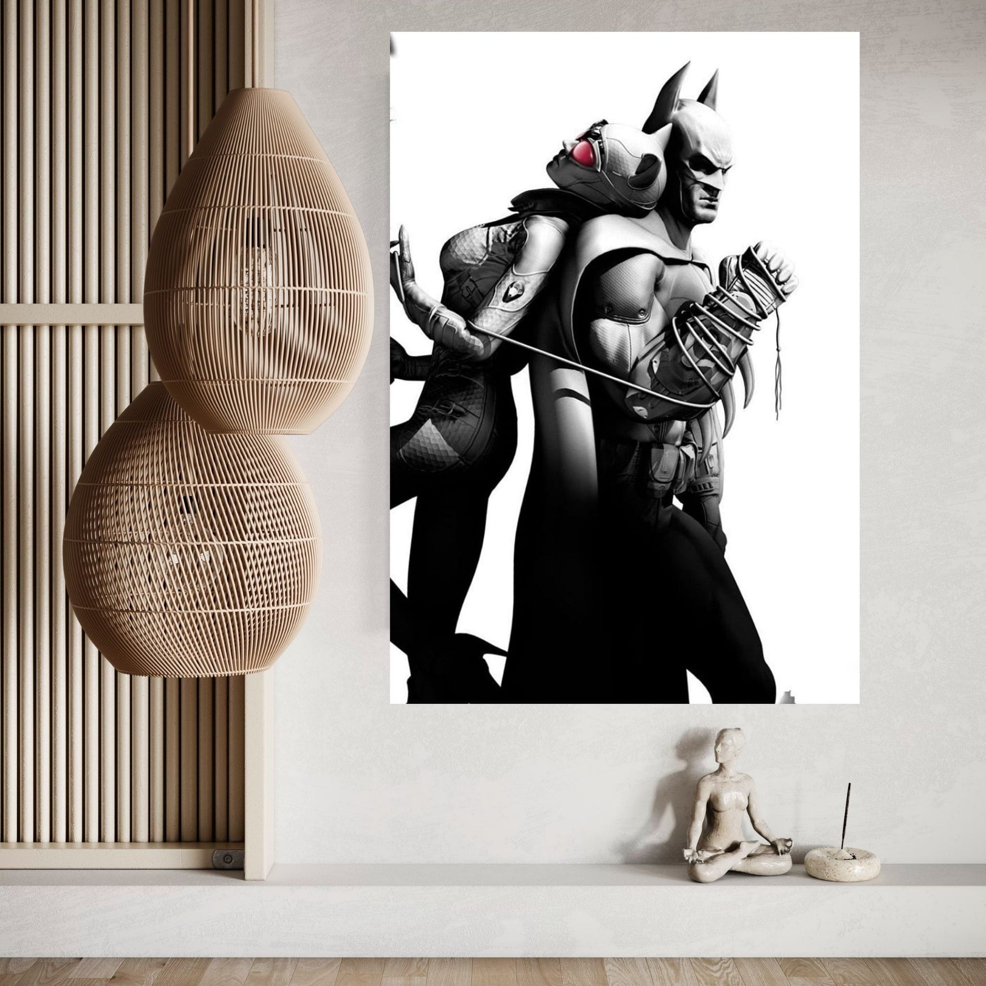 Catwoman and Batman Canvas Wall Art - Y Canvas