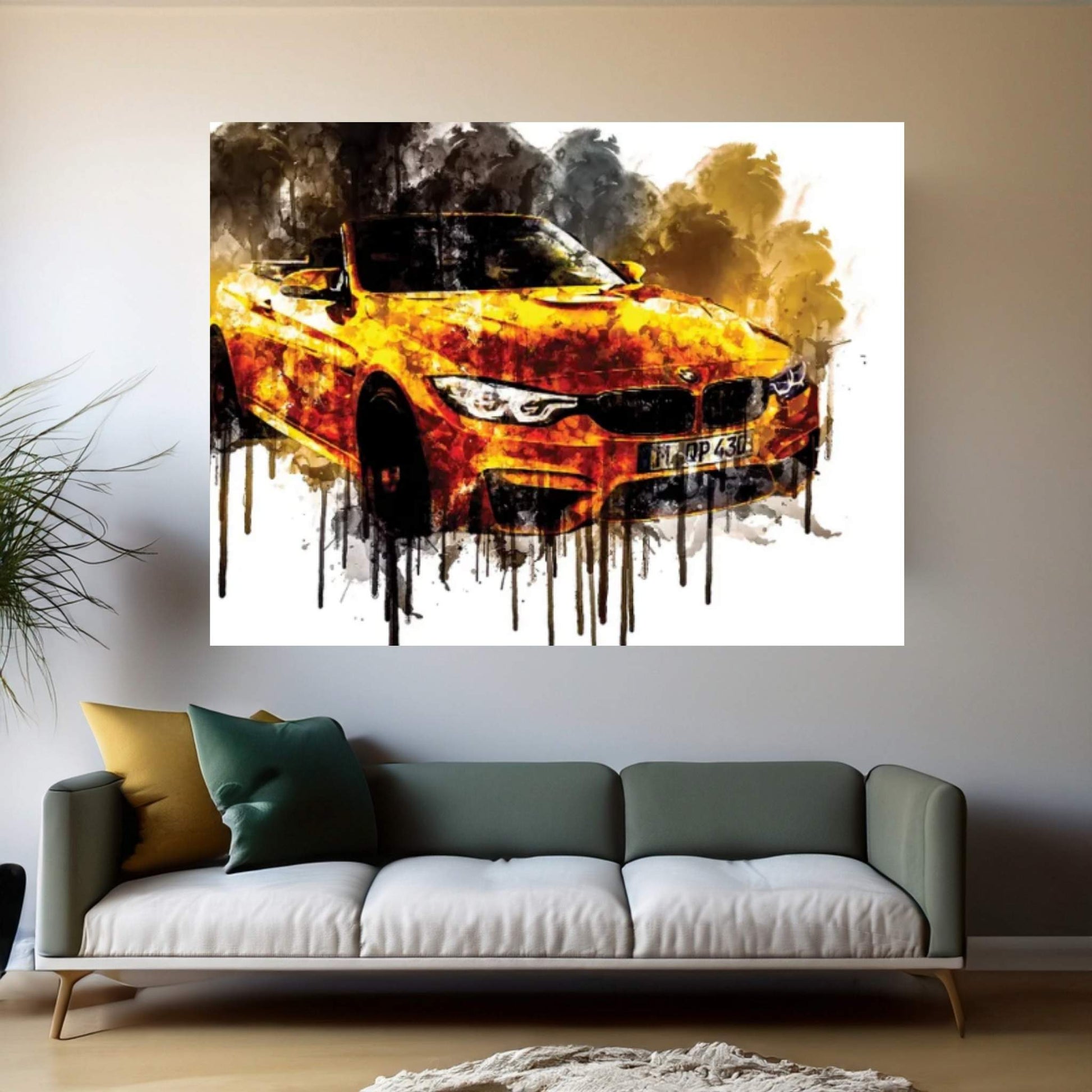 2018 BMW M4 Convertible 30 Jahre Special Edition Canvas Wall Art - Y Canvas