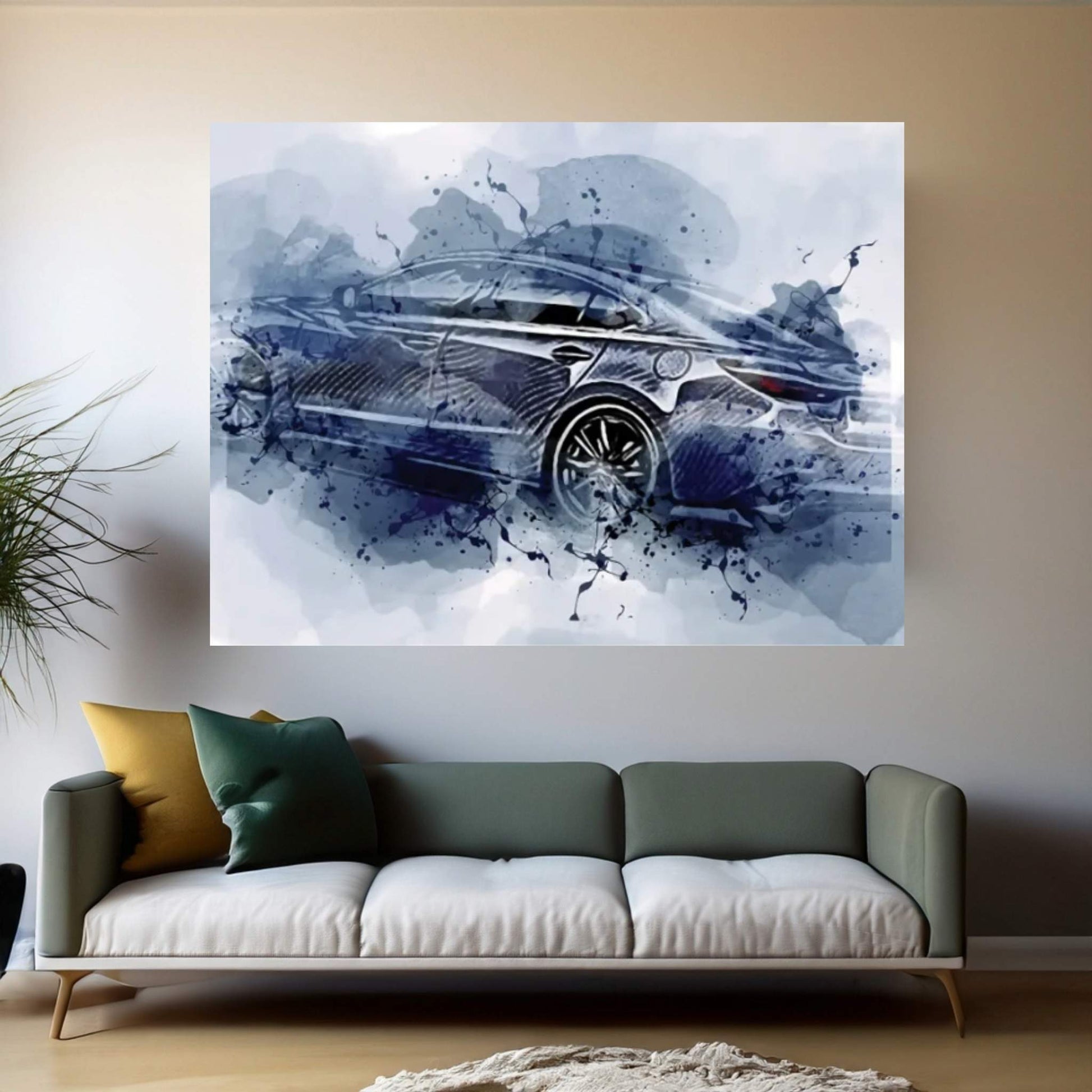 Mazda VI Abstract Cars Canvas Wall Art - Y Canvas