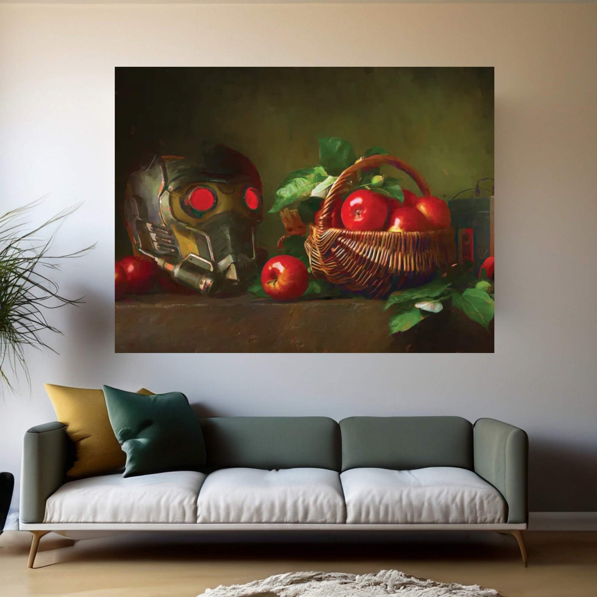 Starlord Helmet On Still Life Canvas Wall Art - Y Canvas