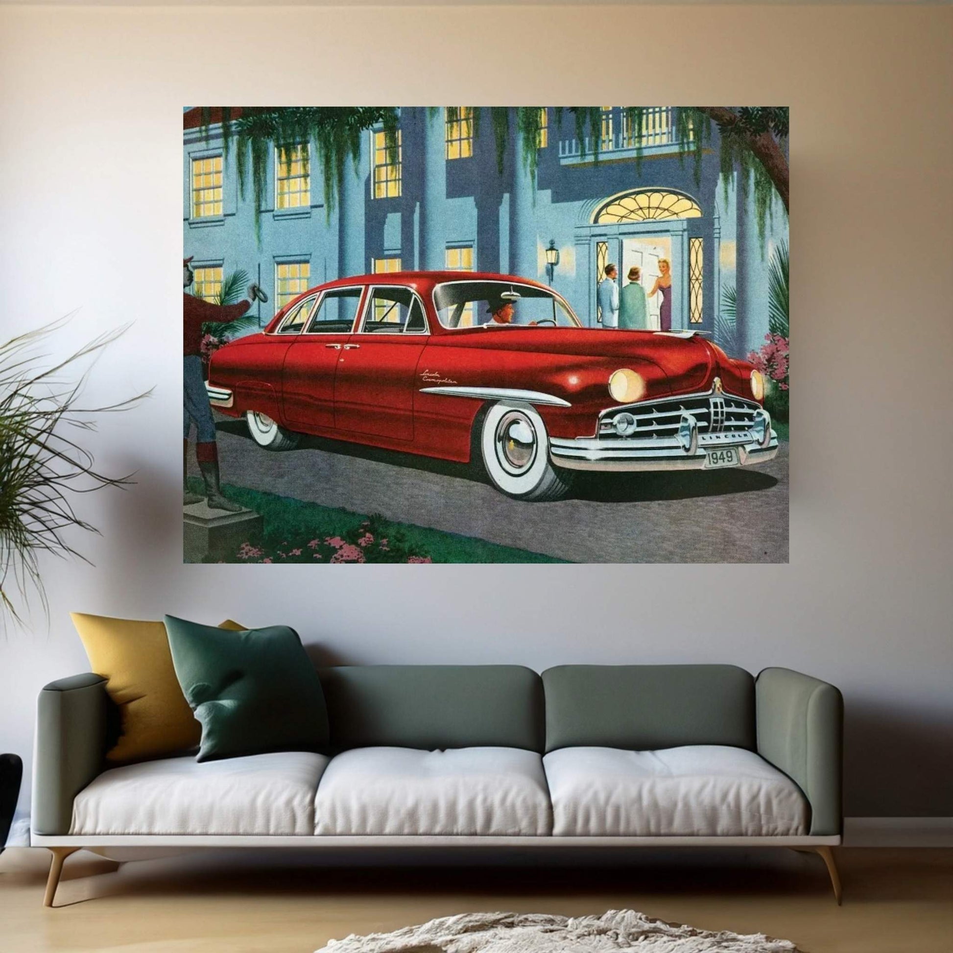 1949 Lincoln Magazine Advert Canvas Wall Art - Y Canvas