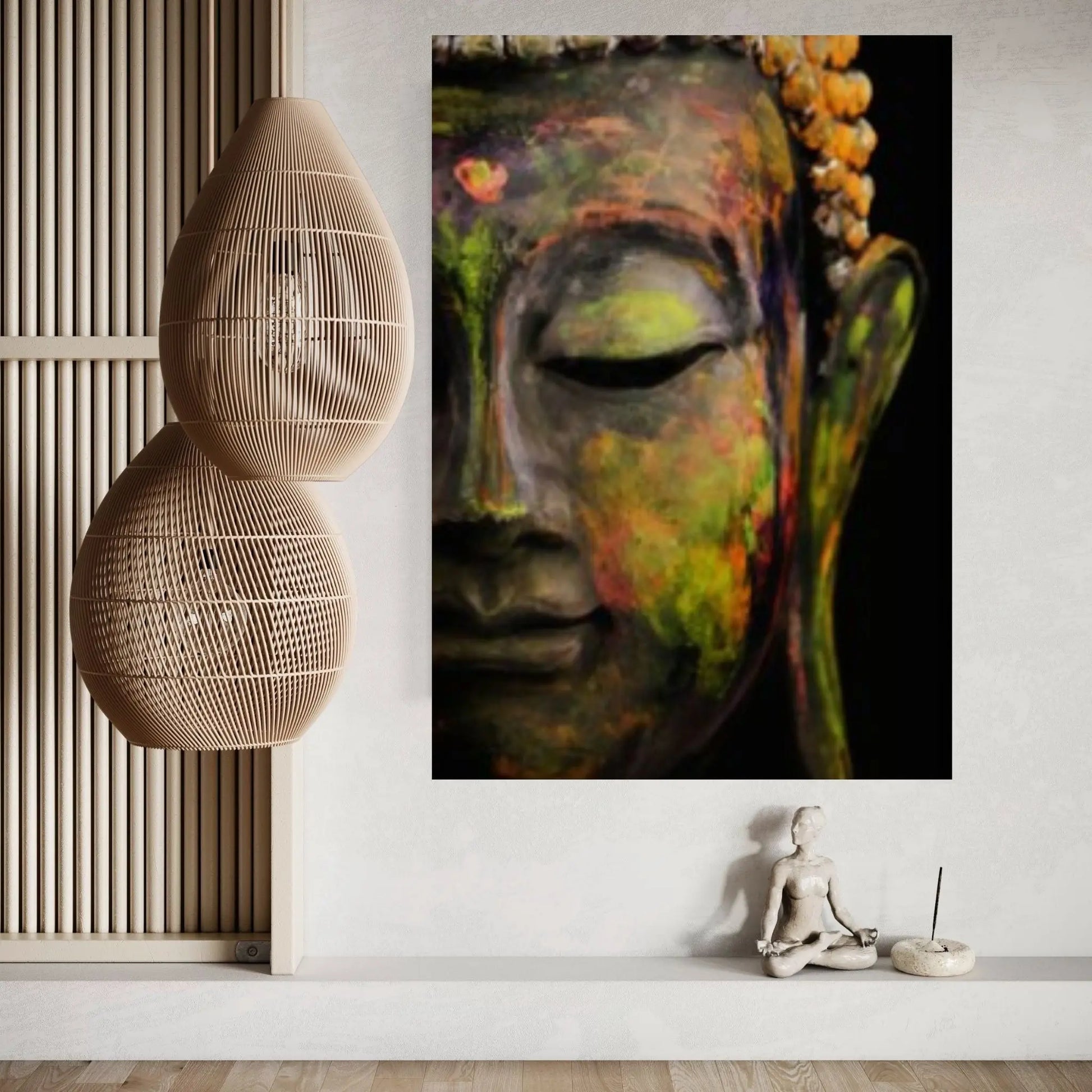 Buddha Buddhism Statue Canvas Wall Art Home Decor - Y Canvas