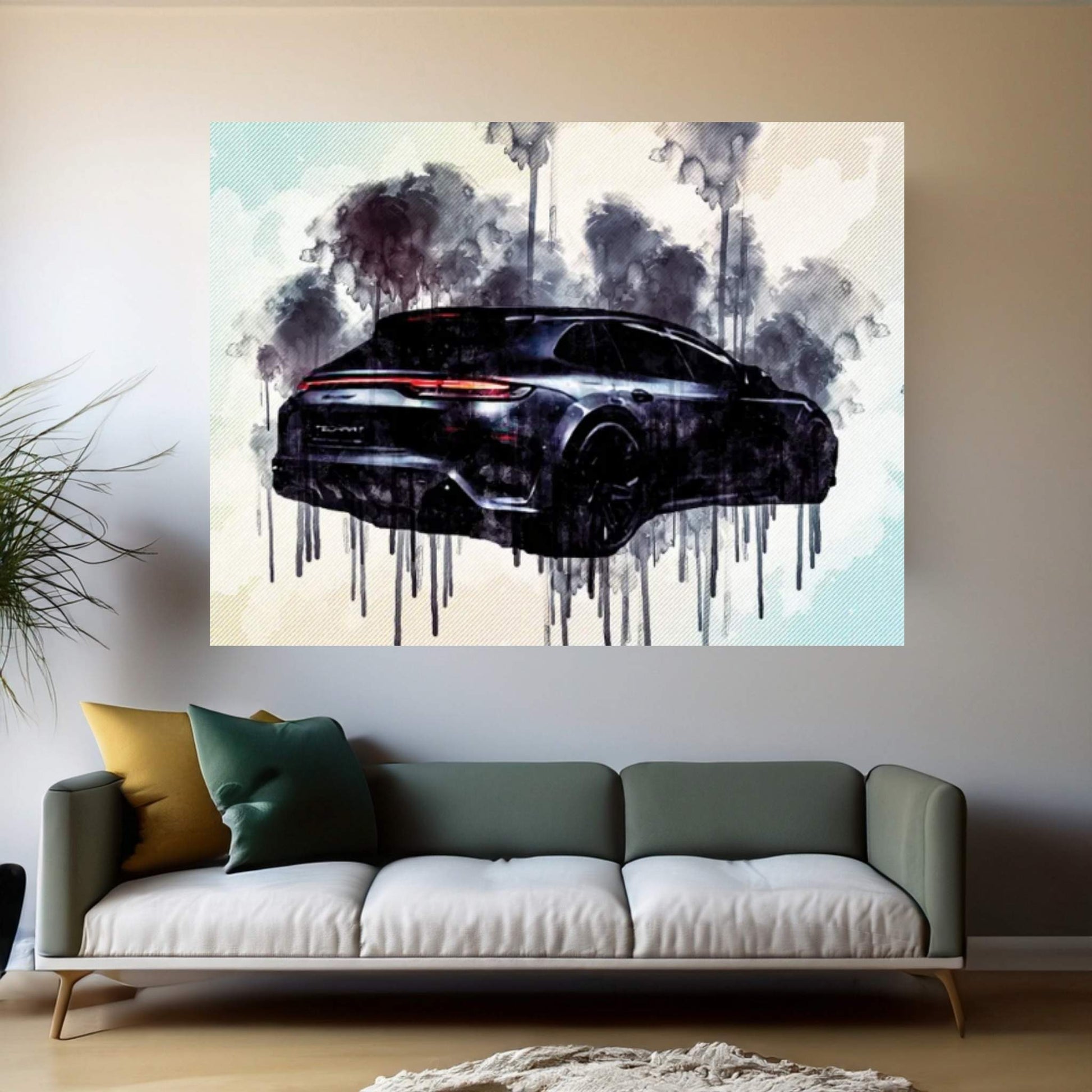 2021 Techart Grandgt Porsche Panamera Rear View Exterior Canvas Wall Art - Y Canvas