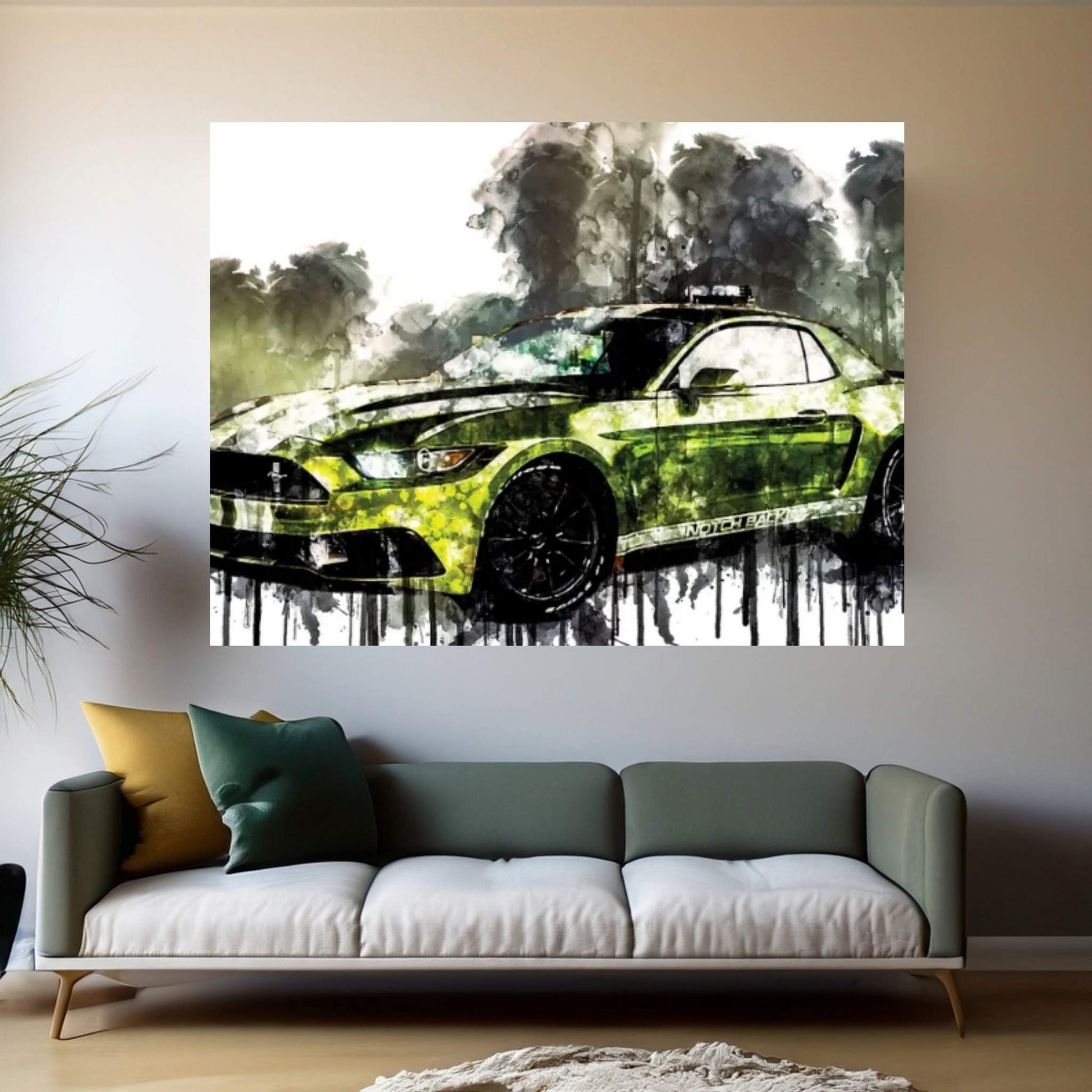 2017 Ford Mustang NotchBack Canvas Wall Art - Y Canvas