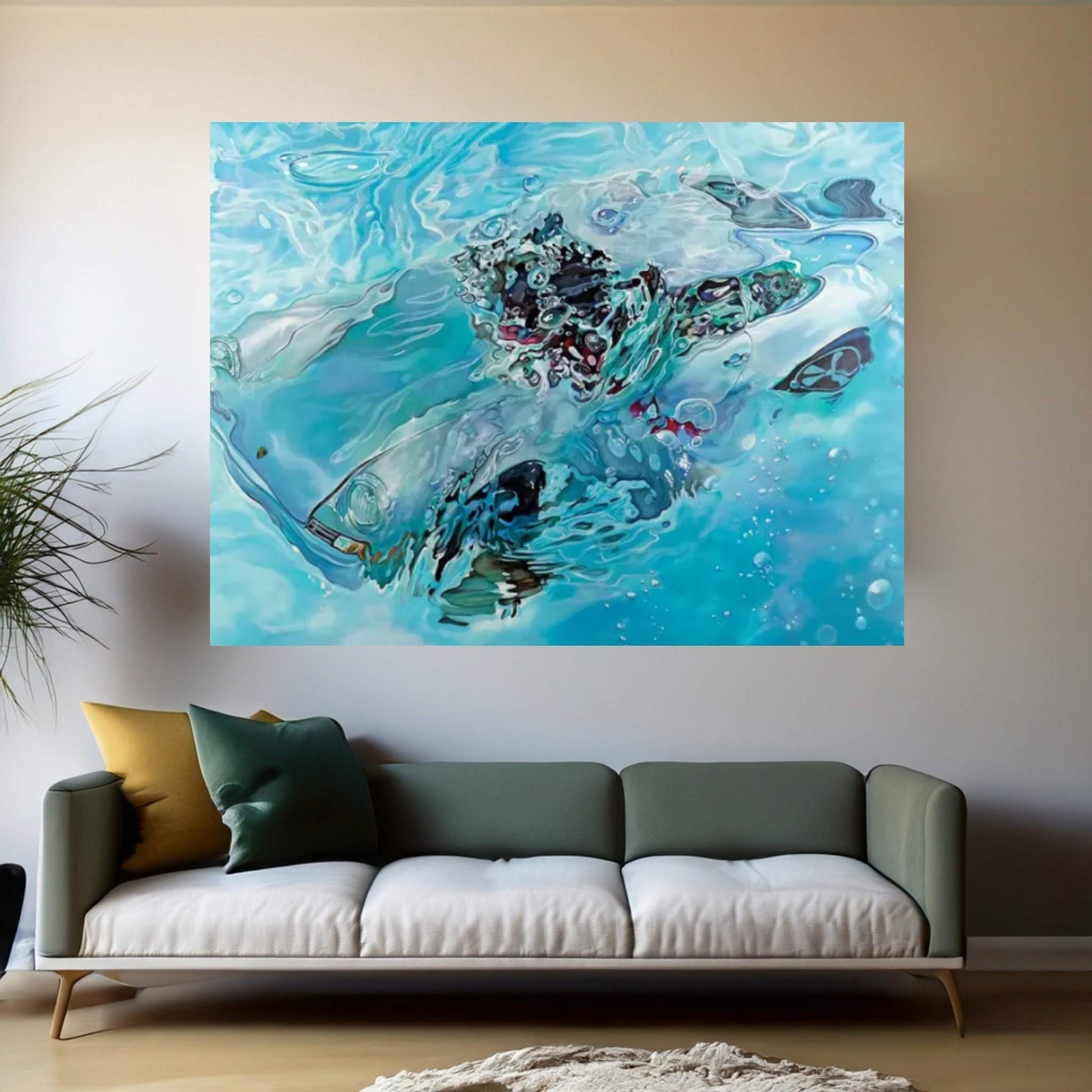 Chlorine IV Canvas Wall Art - Y Canvas