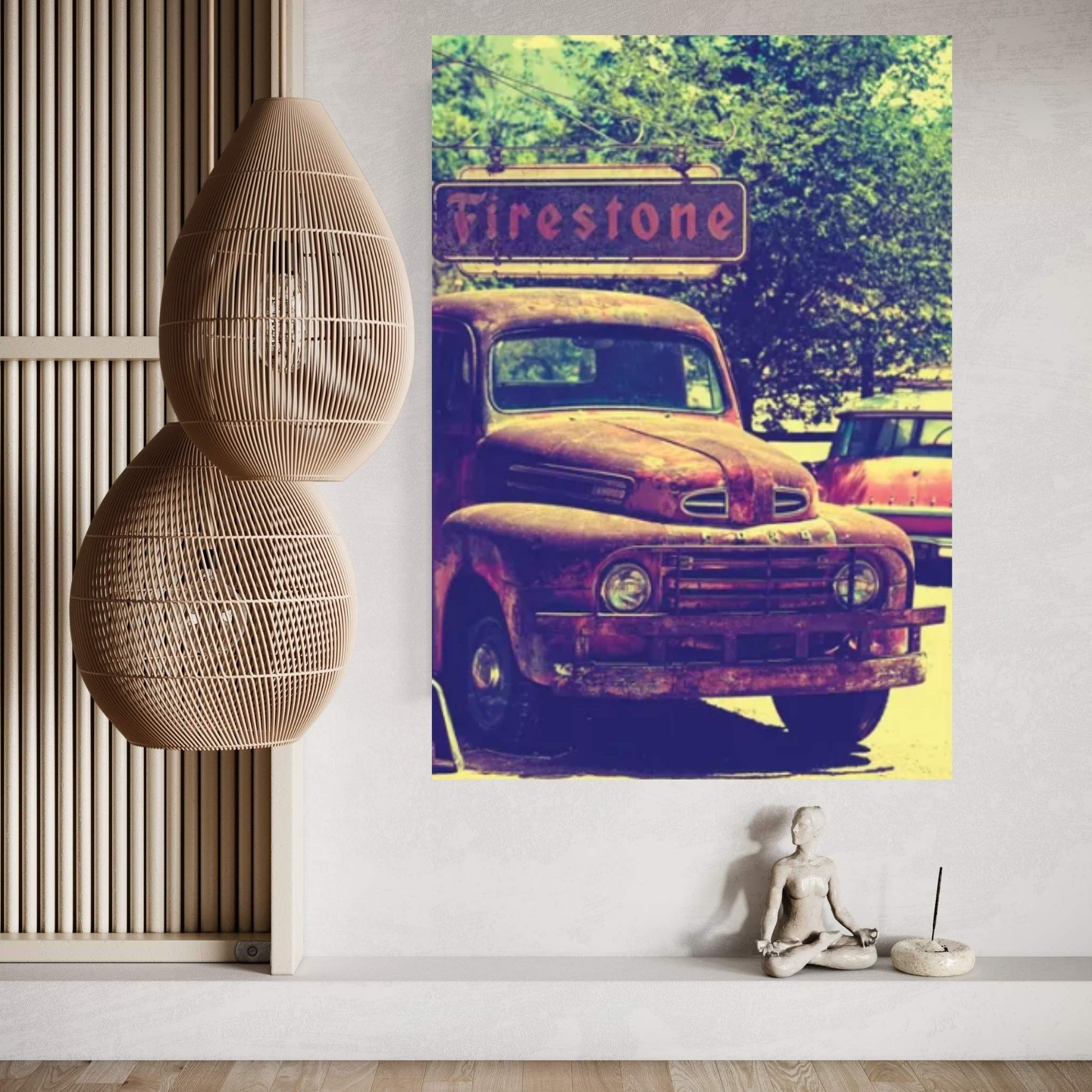 Classic Ford Truck Canvas Wall Art - Y Canvas