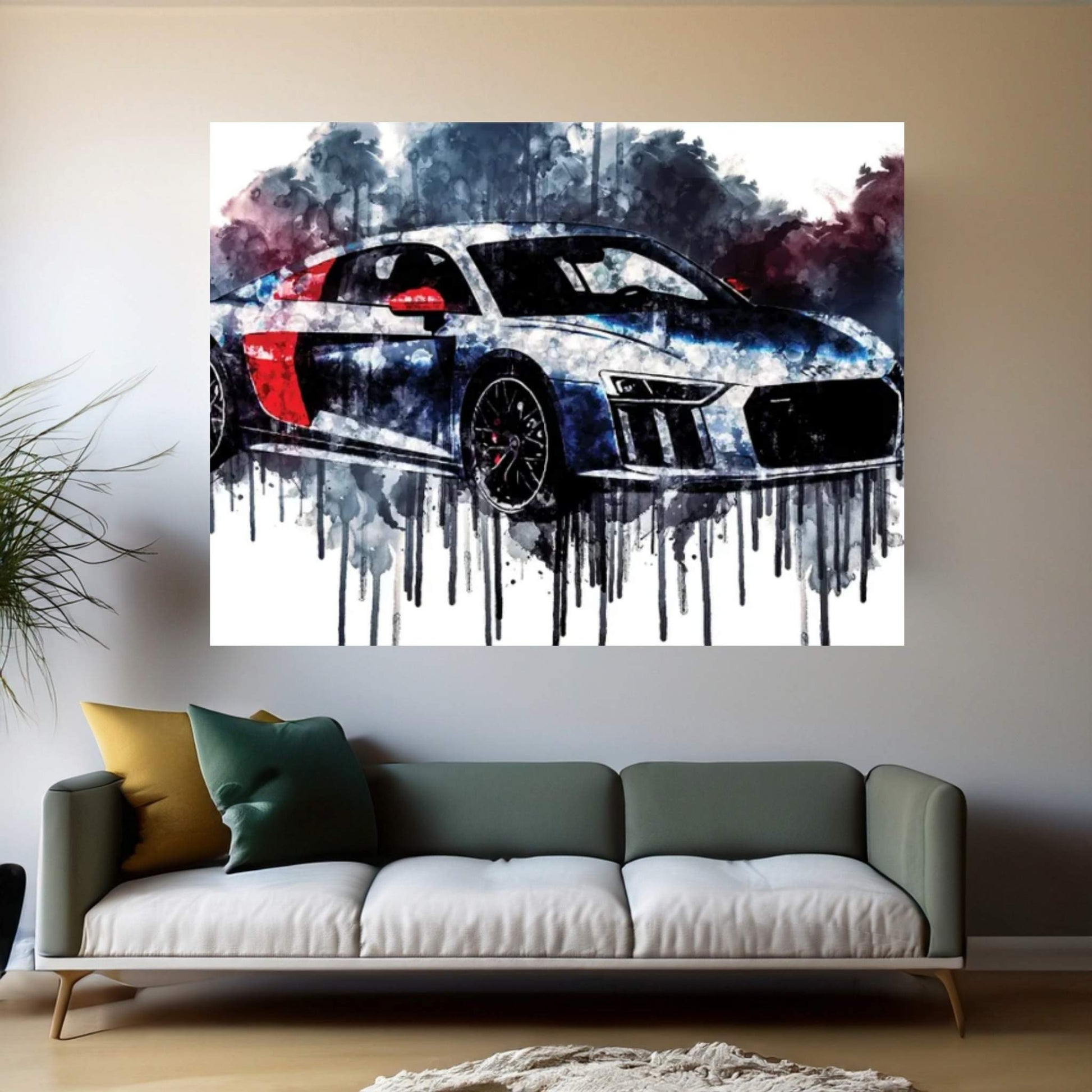 2018 Audi R8 Coupe Sport Edition Canvas Wall Art - Y Canvas