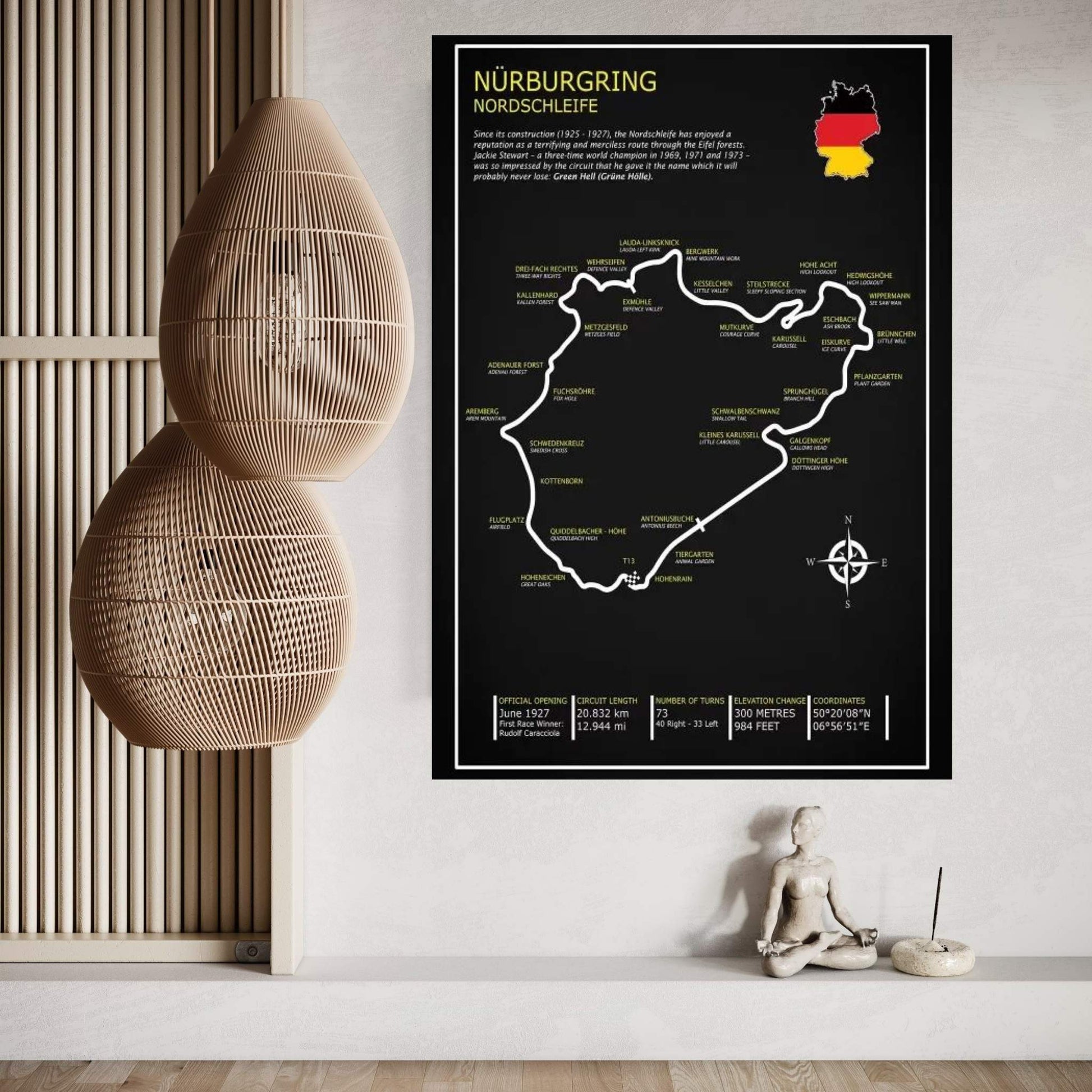 Nurburgring Nordschleife BL Canvas Wall Art - Y Canvas