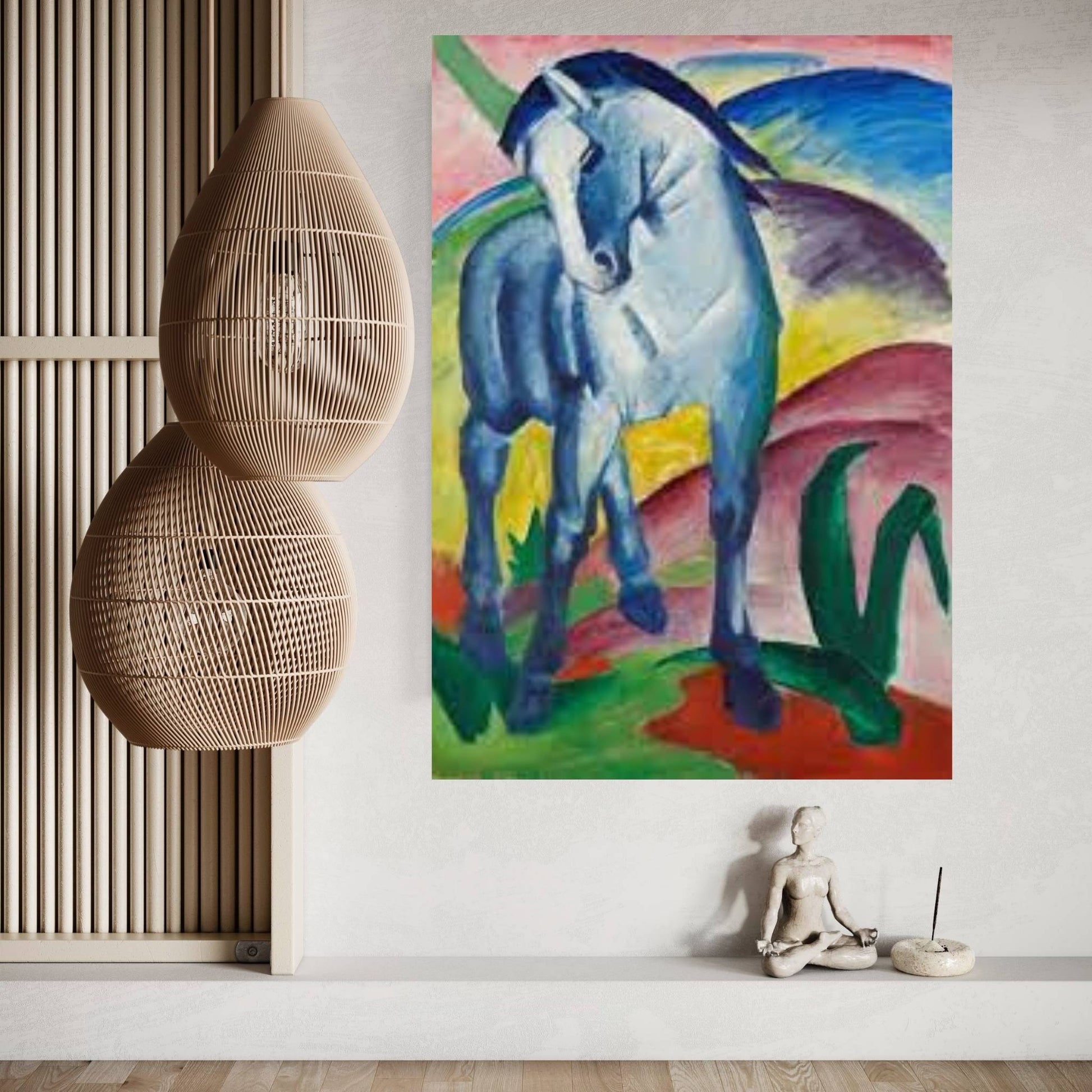 The Blue Horse Canvas Wall Art - Y Canvas