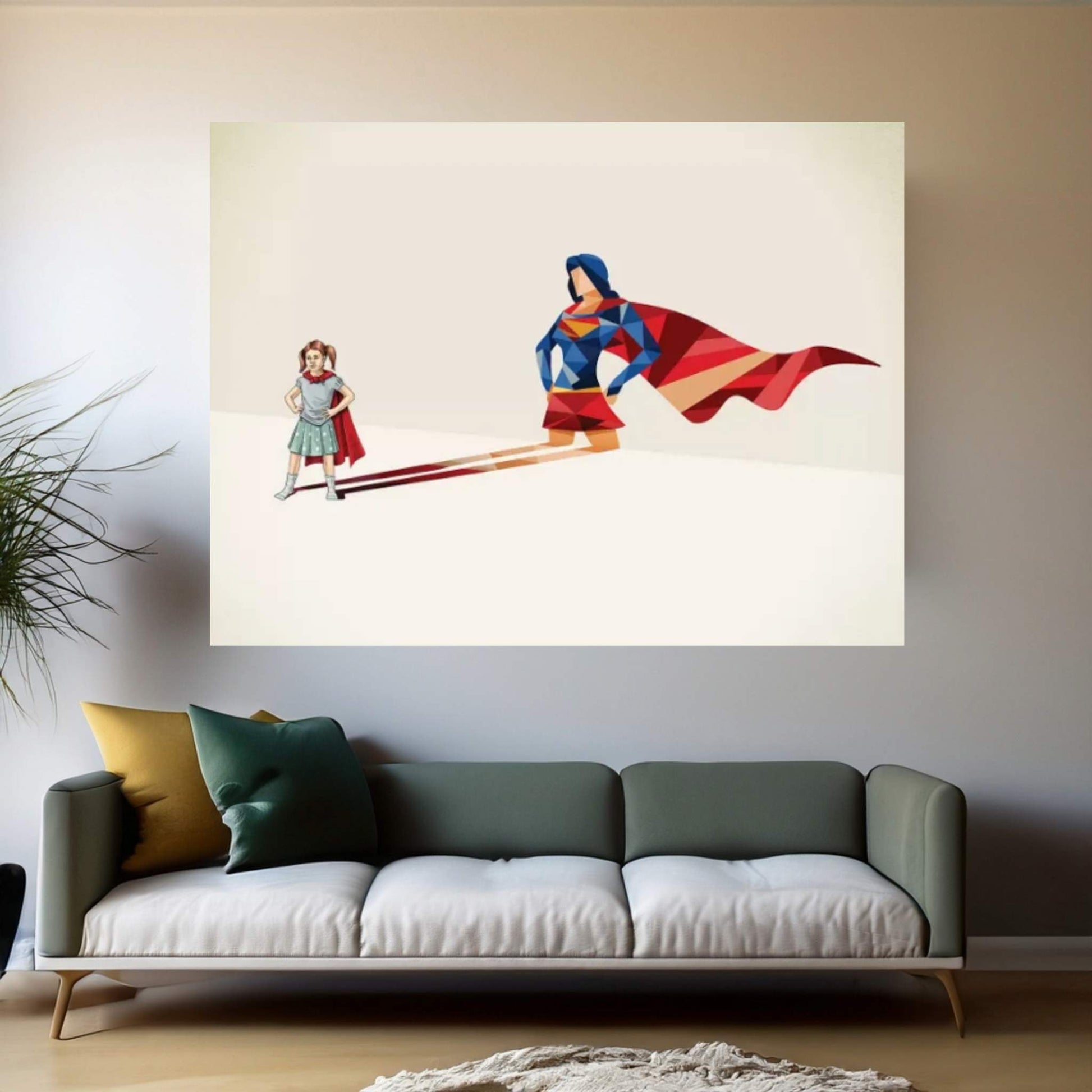 Walking Shadow Heroine Canvas Wall Art - Y Canvas