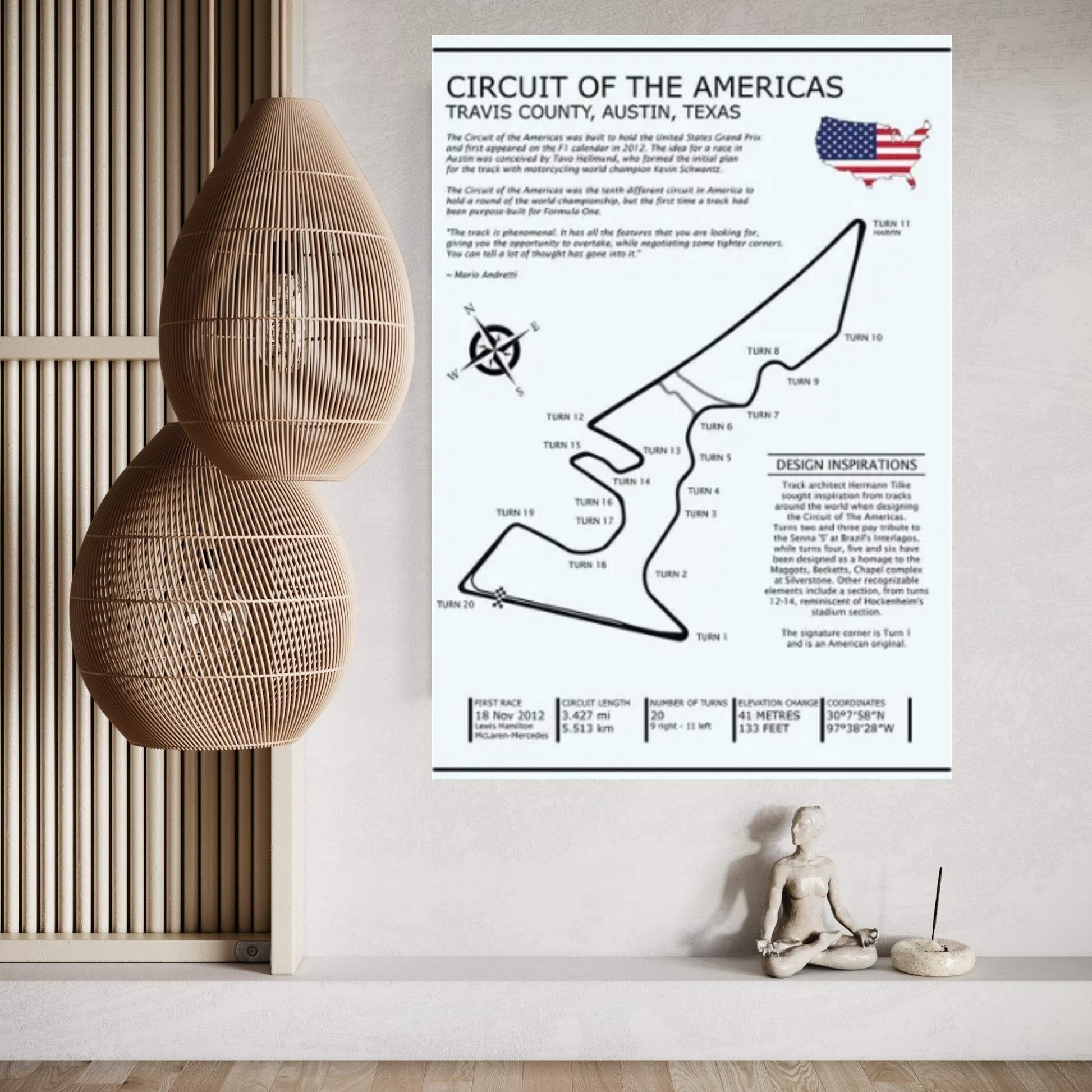 Circuit OfThe Americas Canvas Wall Art - Y Canvas